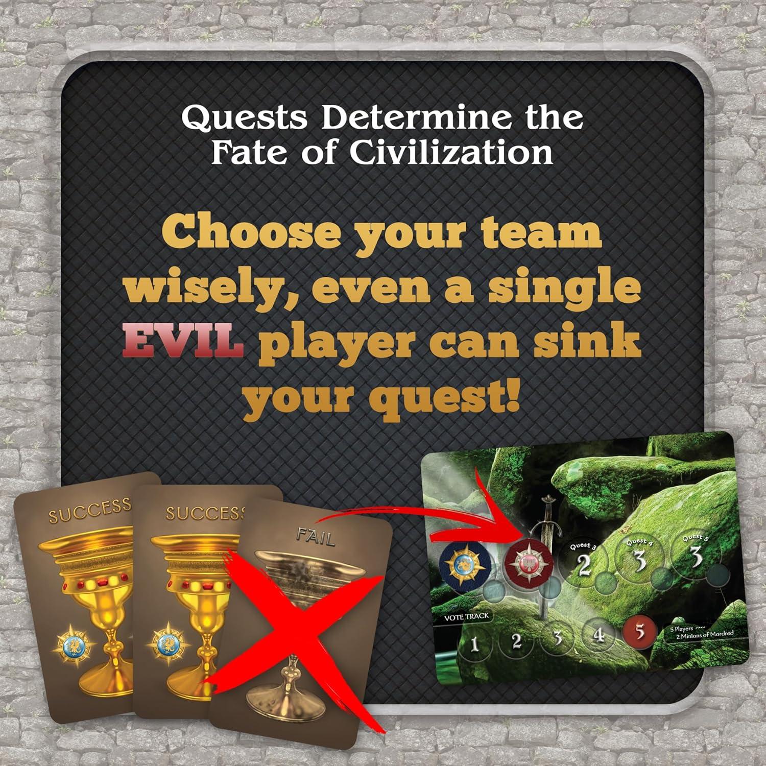 La Resistencia: Avalon Juego de Cartas - Estrategia para 5-10 Jugadores