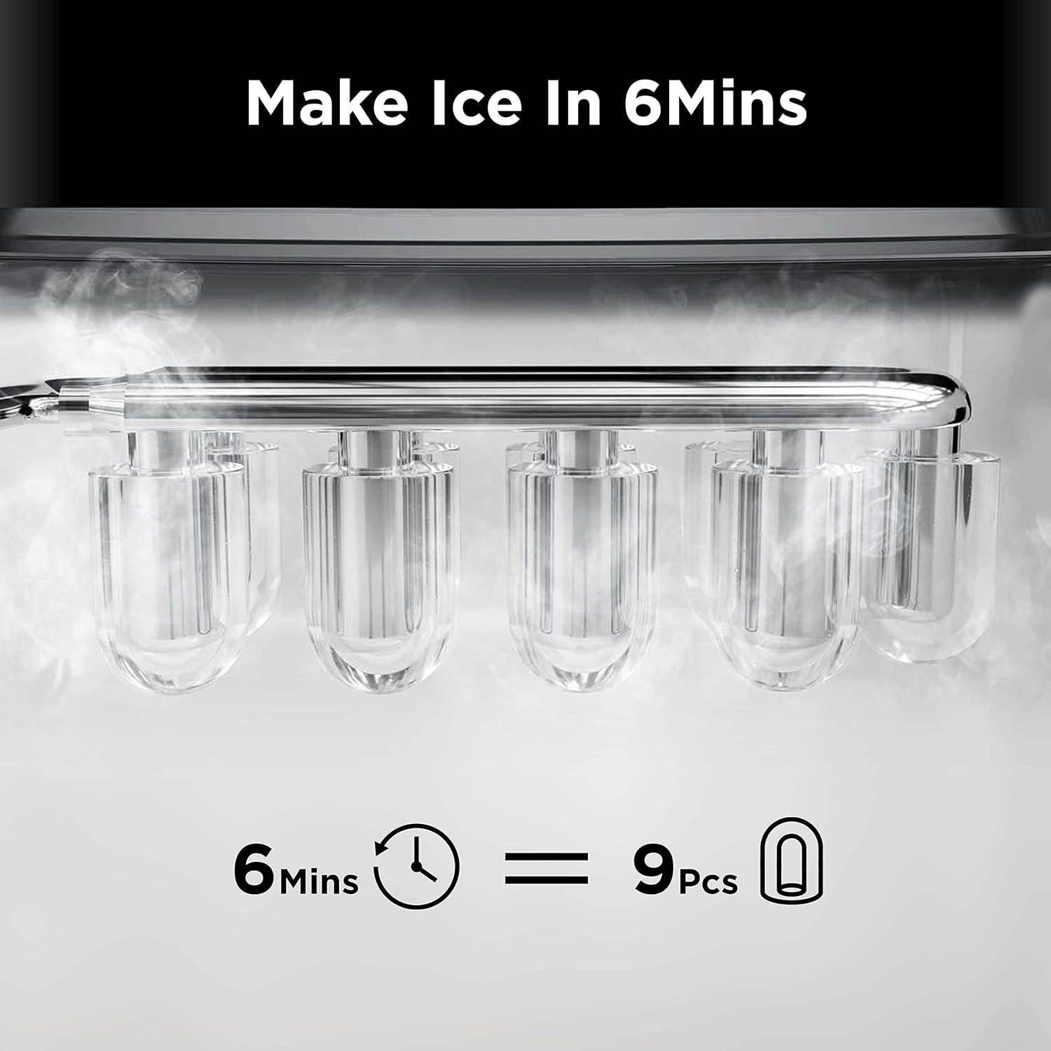 Máquina de Hielo Silonn 9 Cubos en 6 Minutos 11.79 kg
