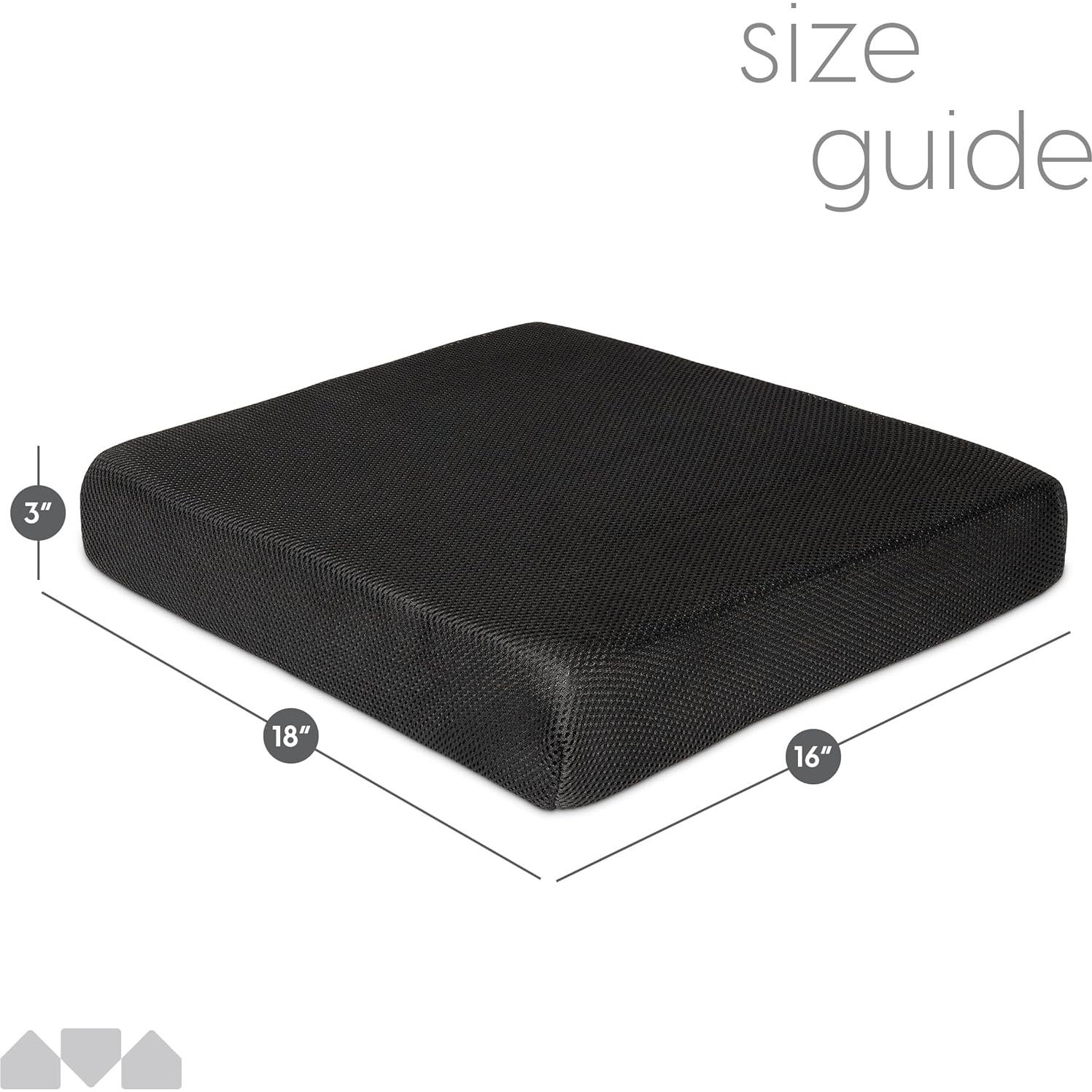 Cojín de Espuma Viscoelástica Milliard - Soporte Postural Negro