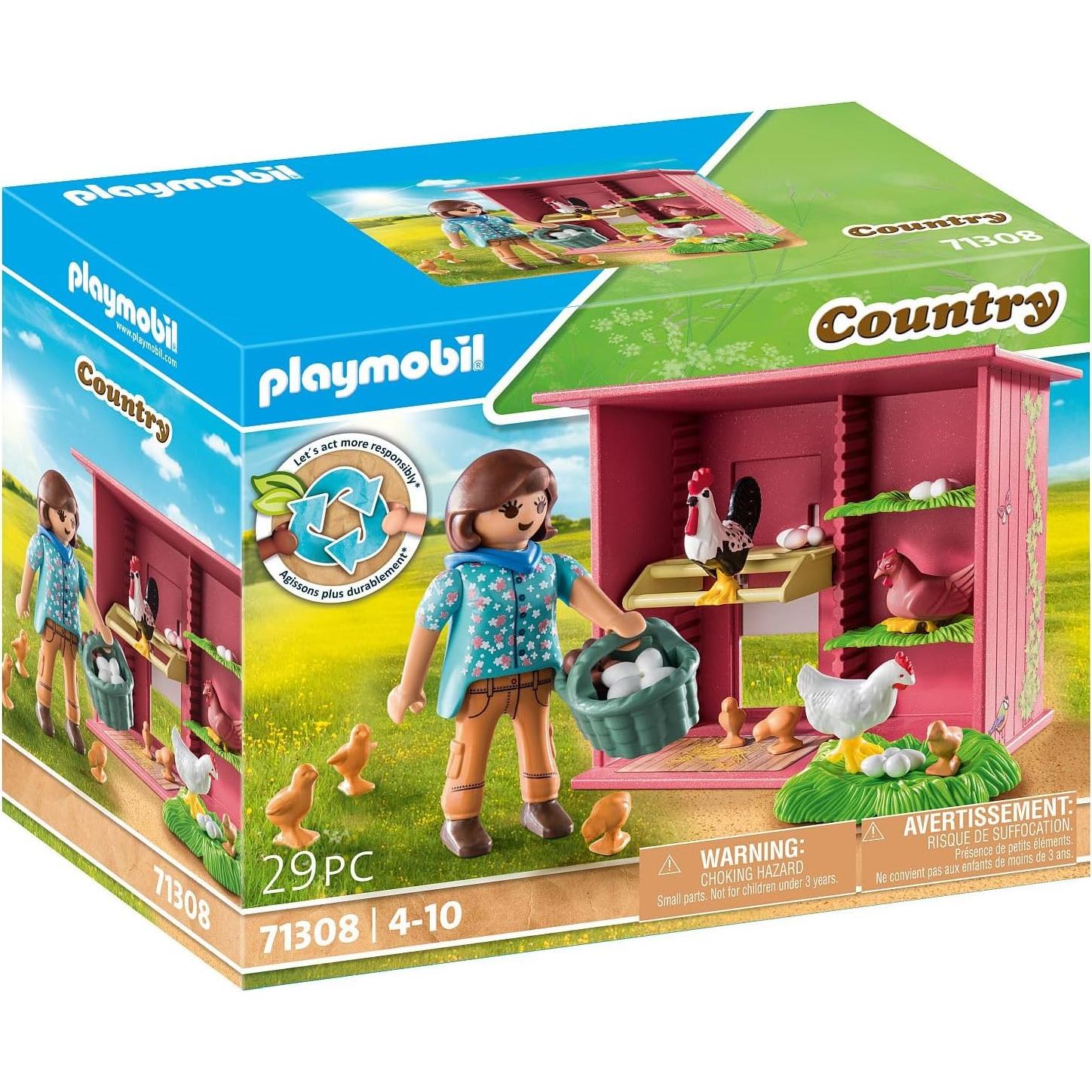 Casa de Gallinas Playmobil 71308 con Nidos y Huevos