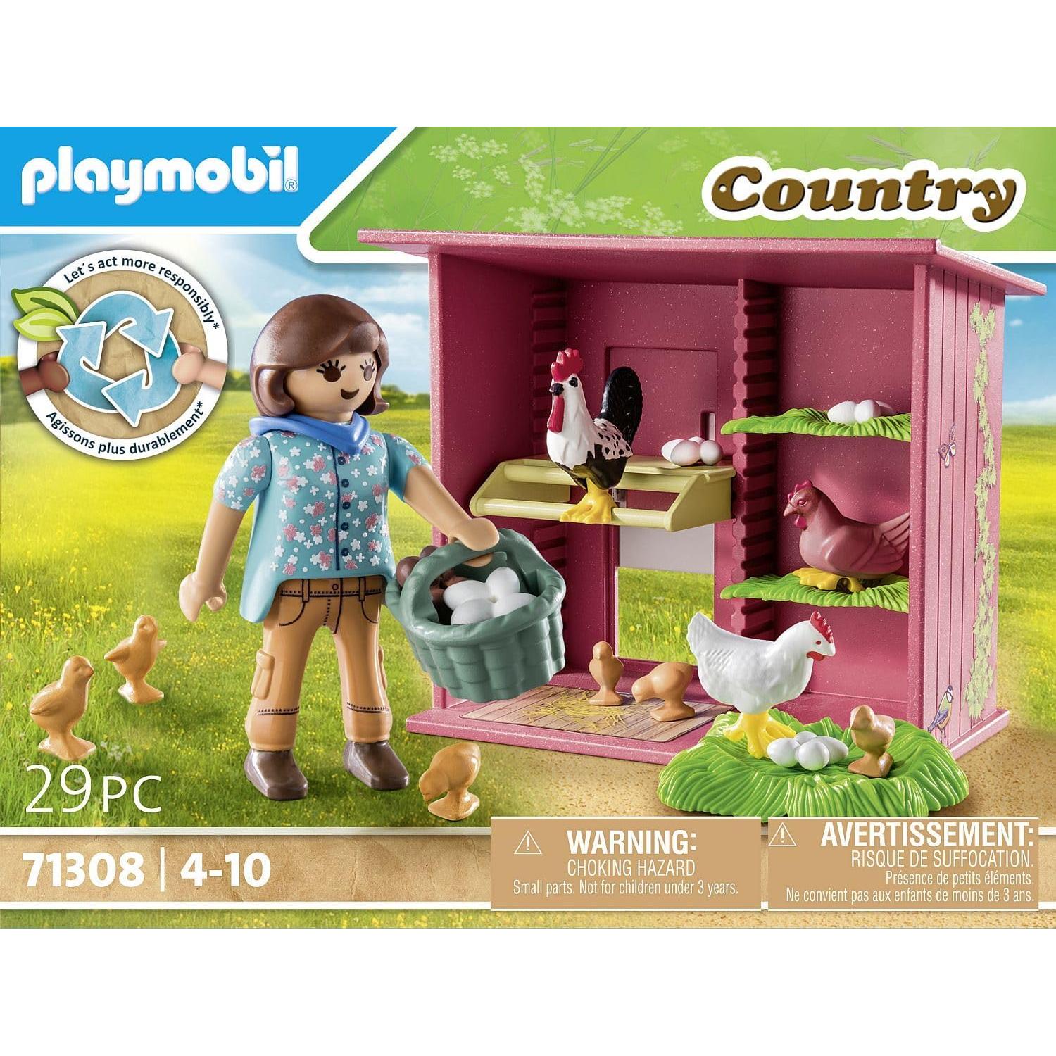 Casa de Gallinas Playmobil 71308 con Nidos y Huevos