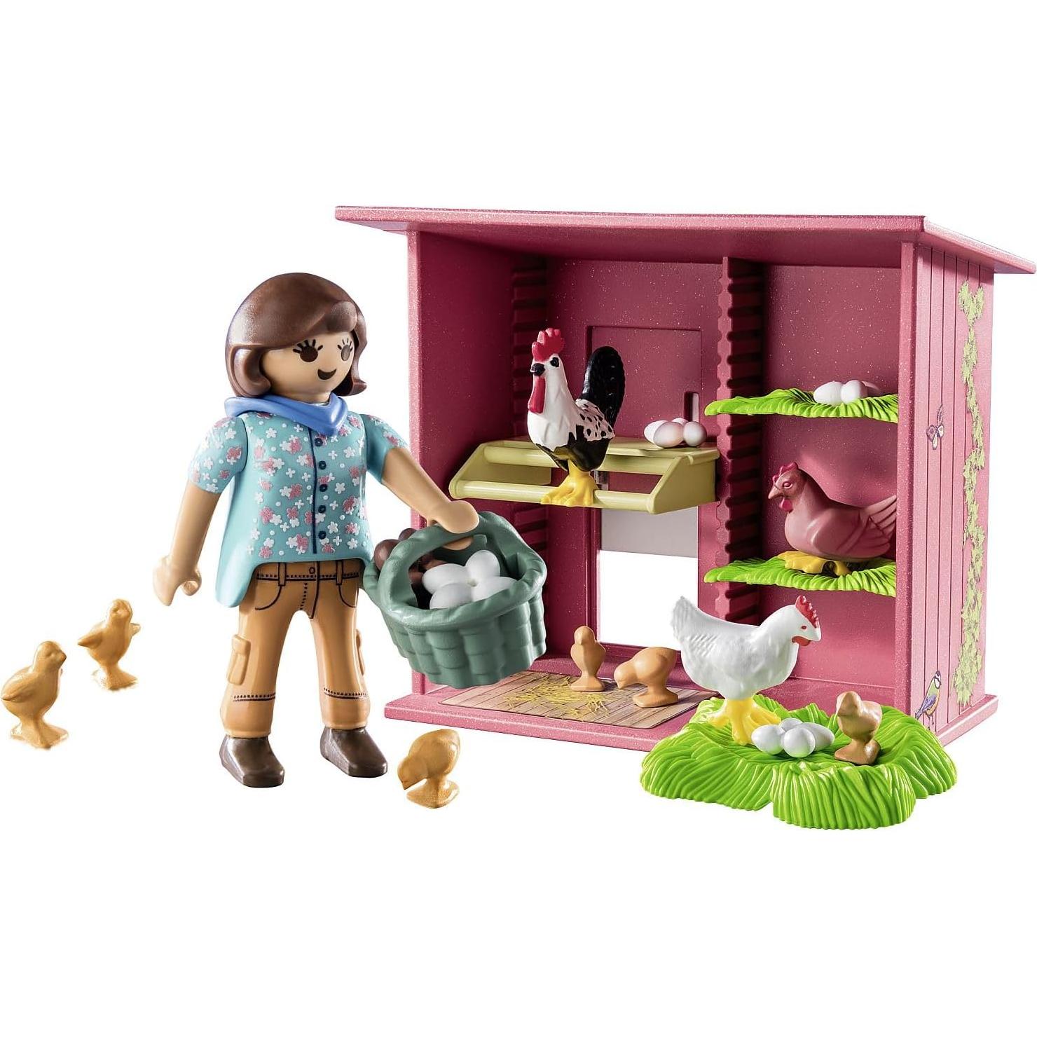 Casa de Gallinas Playmobil 71308 con Nidos y Huevos
