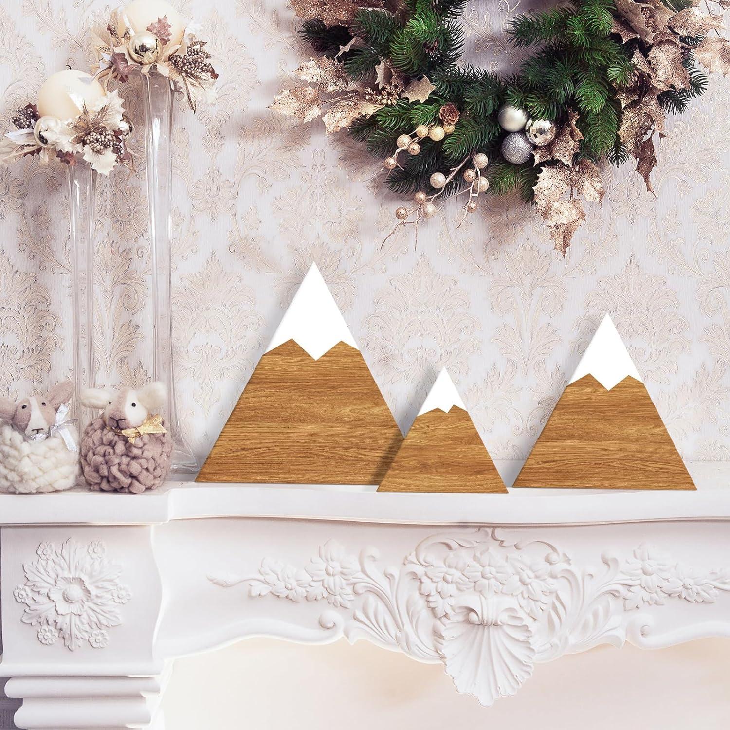 Decoración de Estante Maitys 3 Piezas Madera Beige