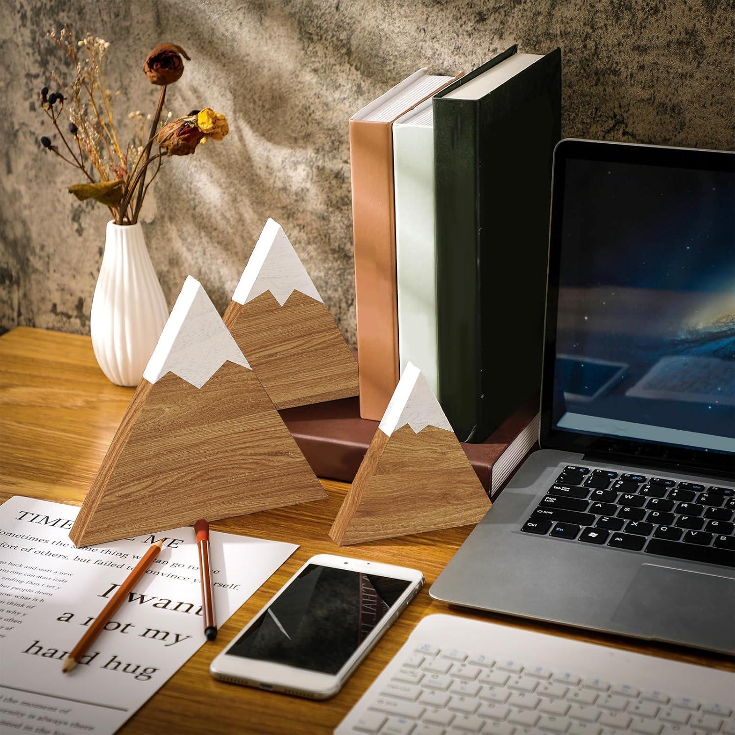 Decoración de Estante Maitys 3 Piezas Madera Beige