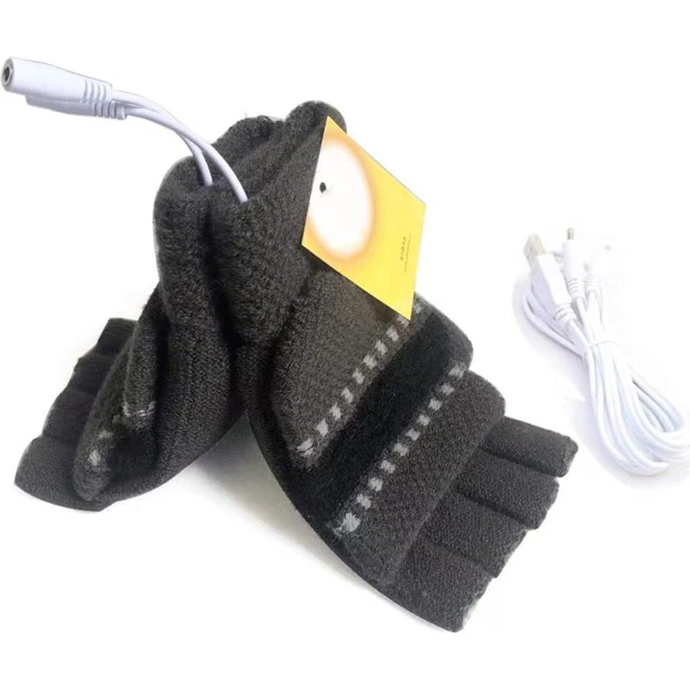 Guantes Calentados USB Kbinter para Invierno - Mitad de Dedo