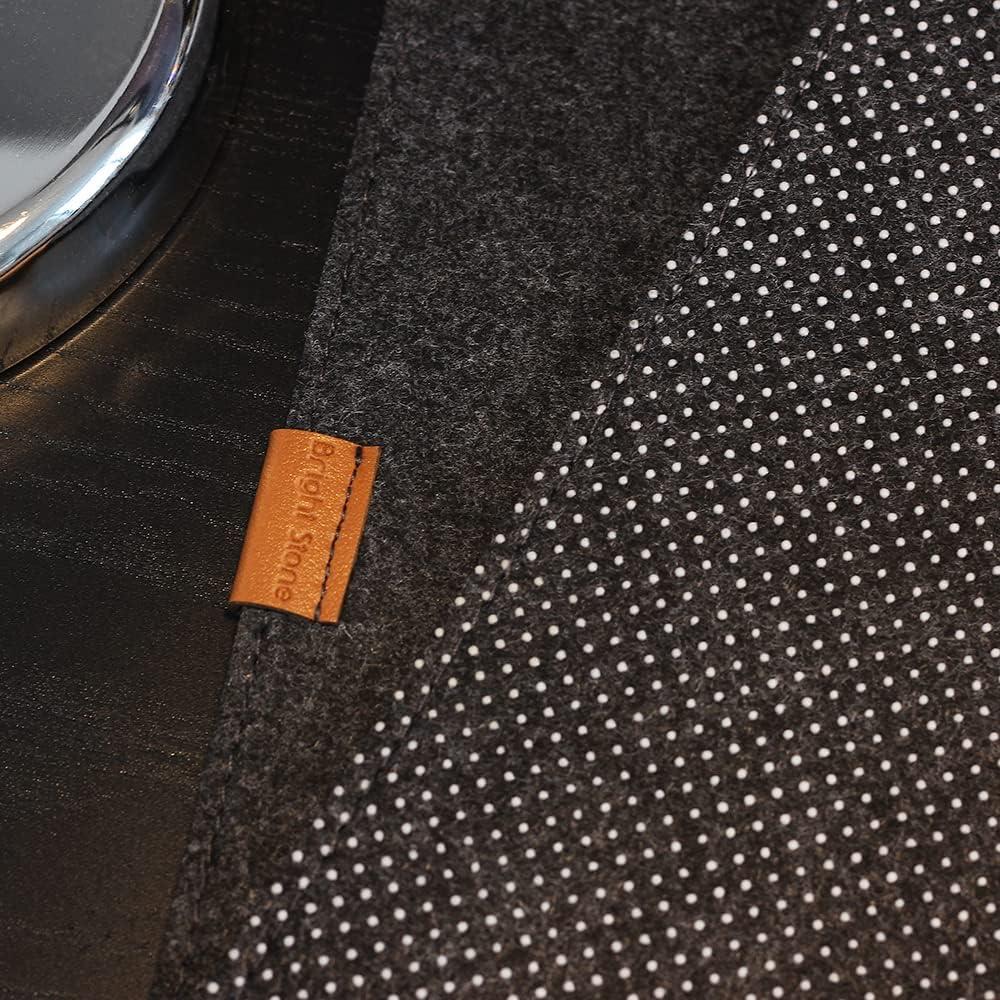Alfombrilla de escritorio antideslizante Bright Stone 70x30cm Fieltro Negro