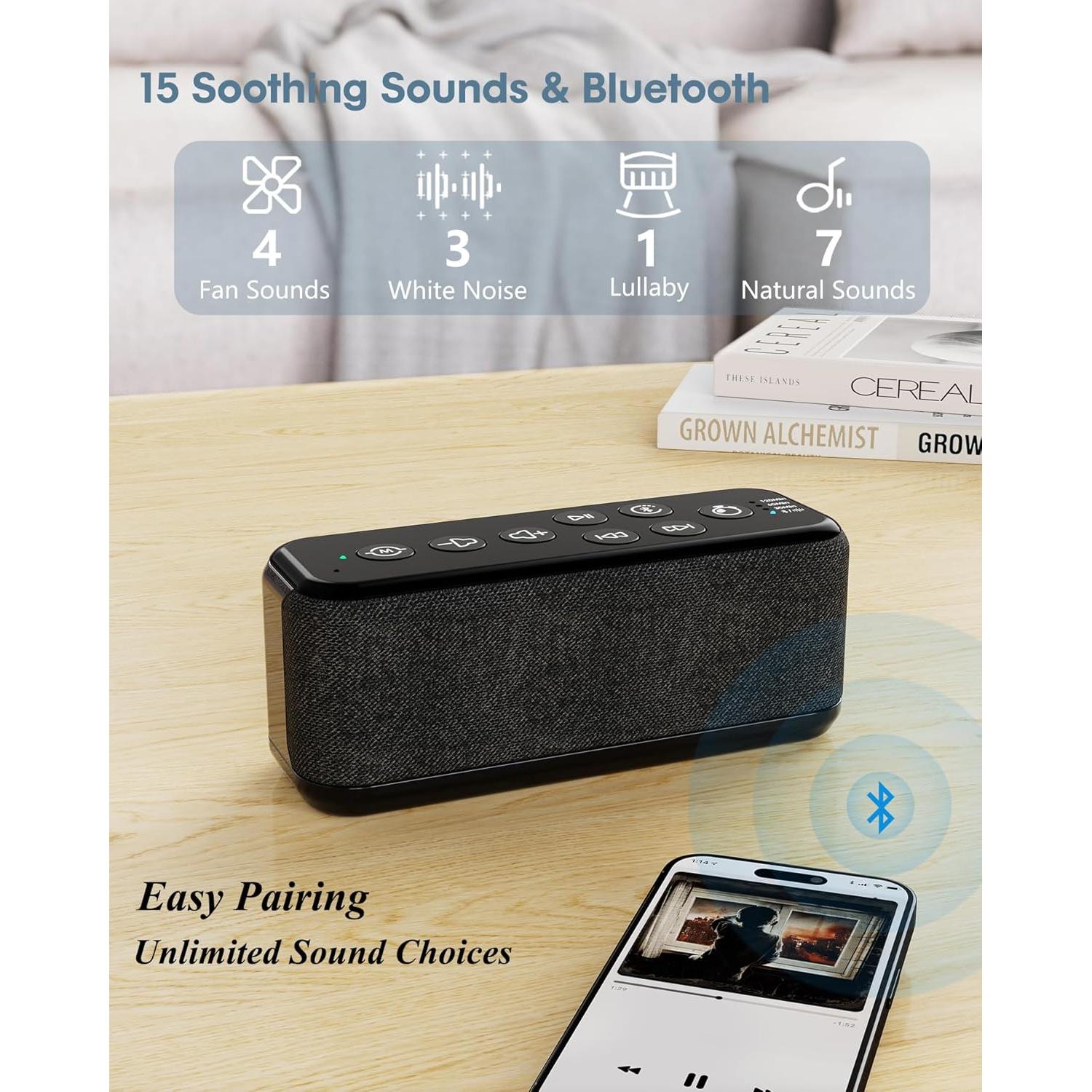 Máquina de Sonido Bluetooth CR1016L con 40H de Reproducción