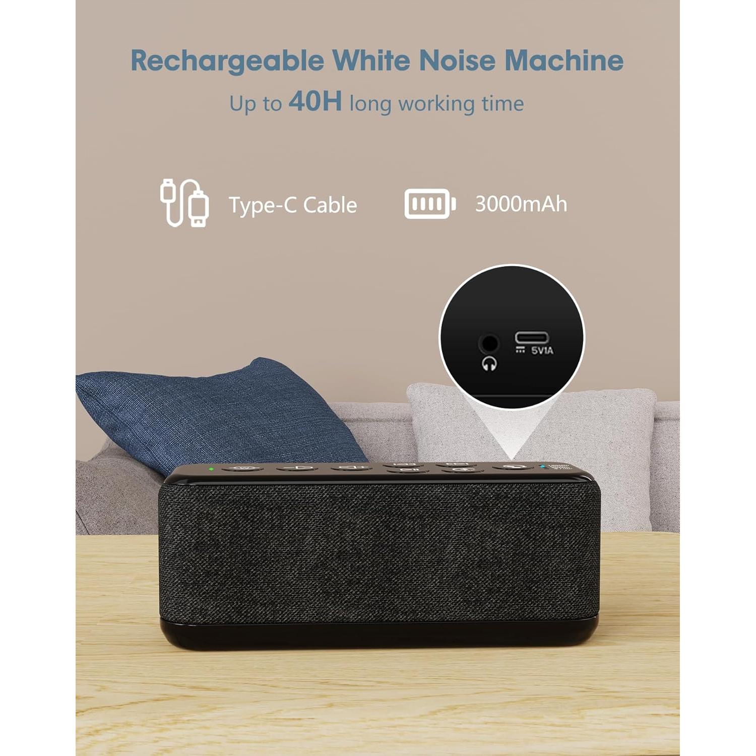 Máquina de Sonido Bluetooth CR1016L con 40H de Reproducción