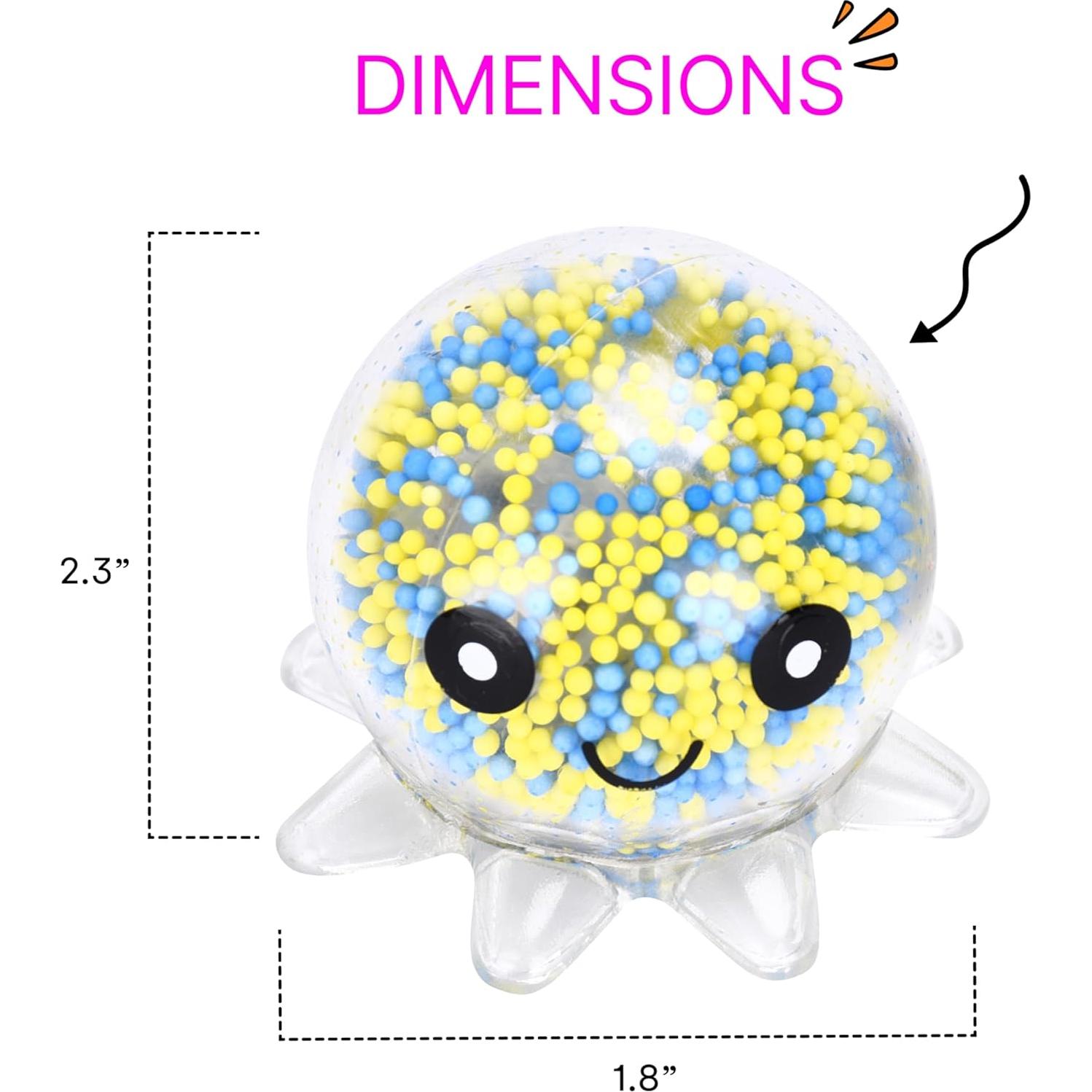 Set de 10 Pelotas Squishy Pulpo Neliblu - Antiestrés Multicolor