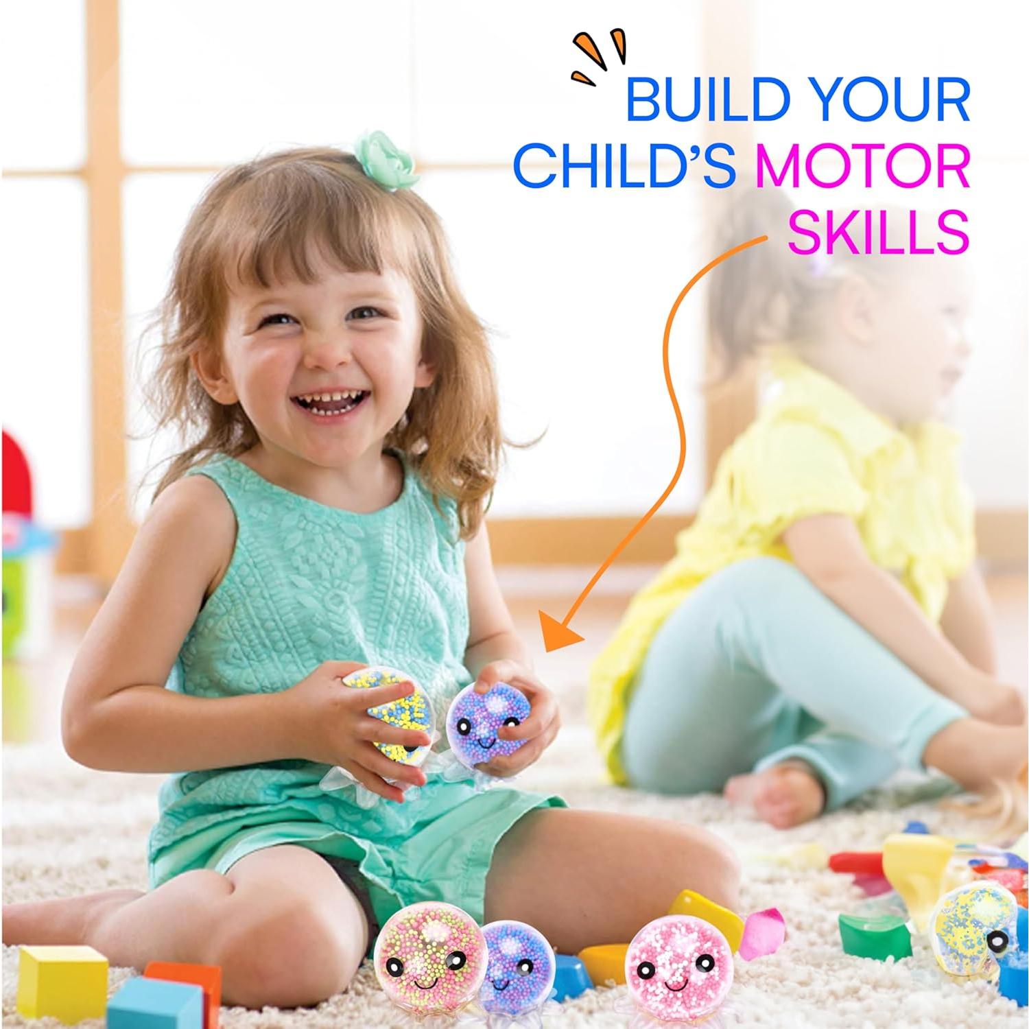 Set de 10 Pelotas Squishy Pulpo Neliblu - Antiestrés Multicolor