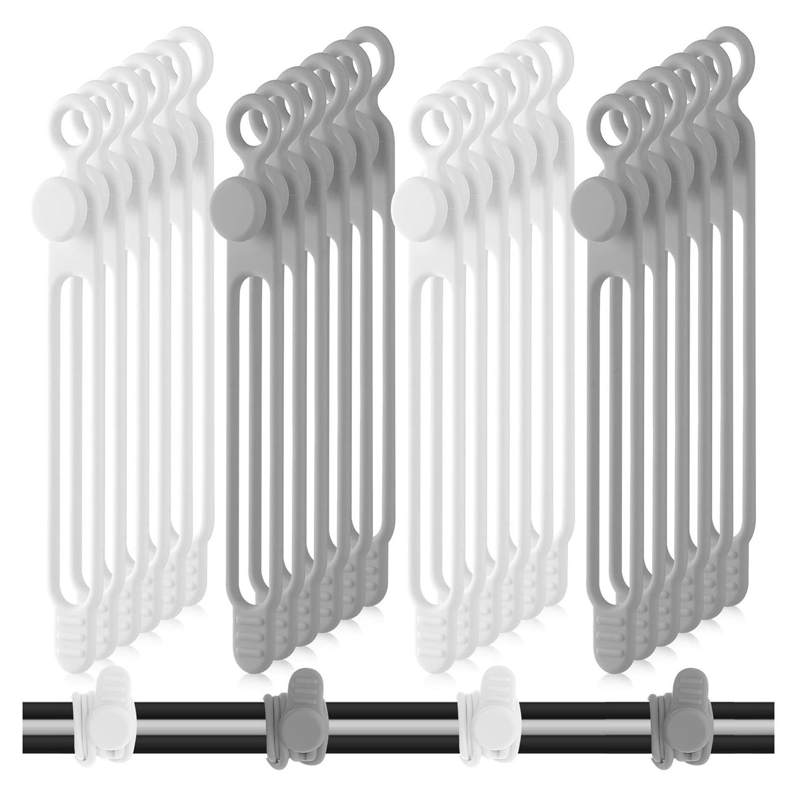 Sujetadores de Cable de Silicona Nuanchu 40 Pcs Ajustables 10.6 cm