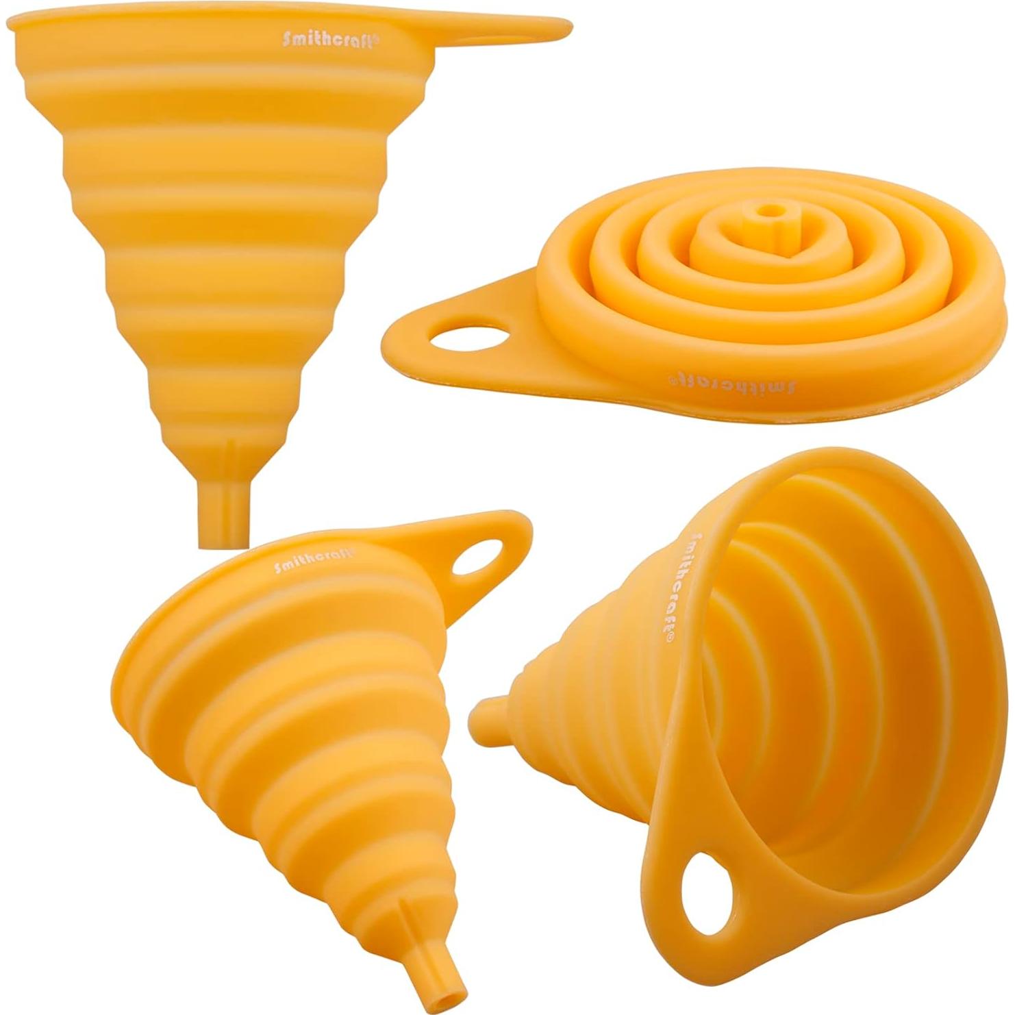 Juego de 4 Embudos Plegables de Silicona Smithcraft - Cocina
