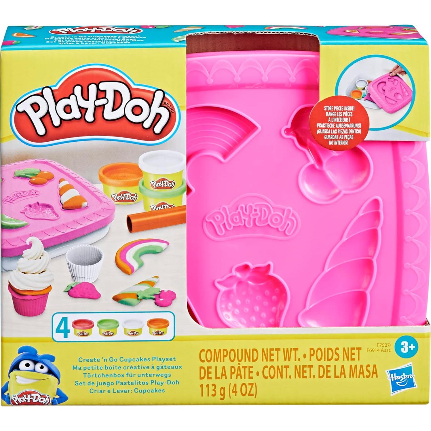 Play-Doh Set Crear y Llevar Cupcakes 4 Colores y Herramientas