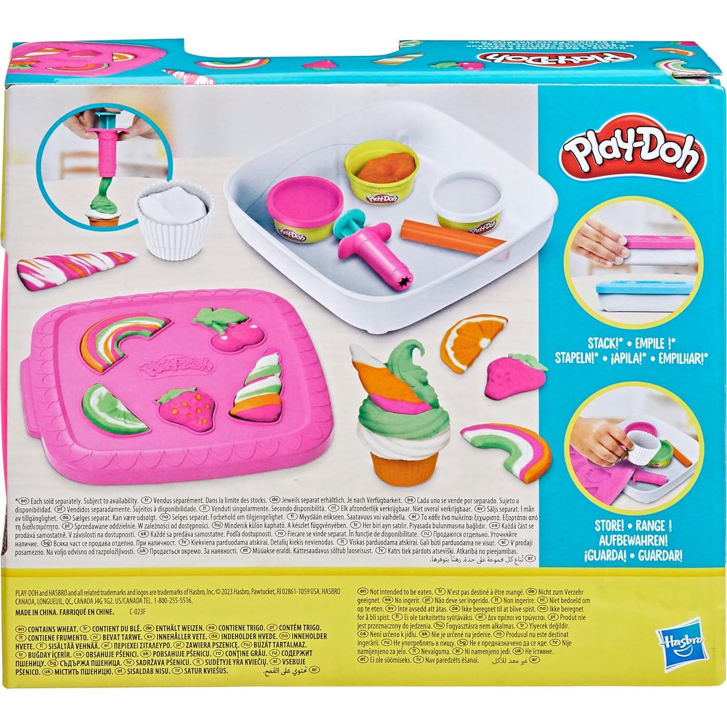 Play-Doh Set Crear y Llevar Cupcakes 4 Colores y Herramientas