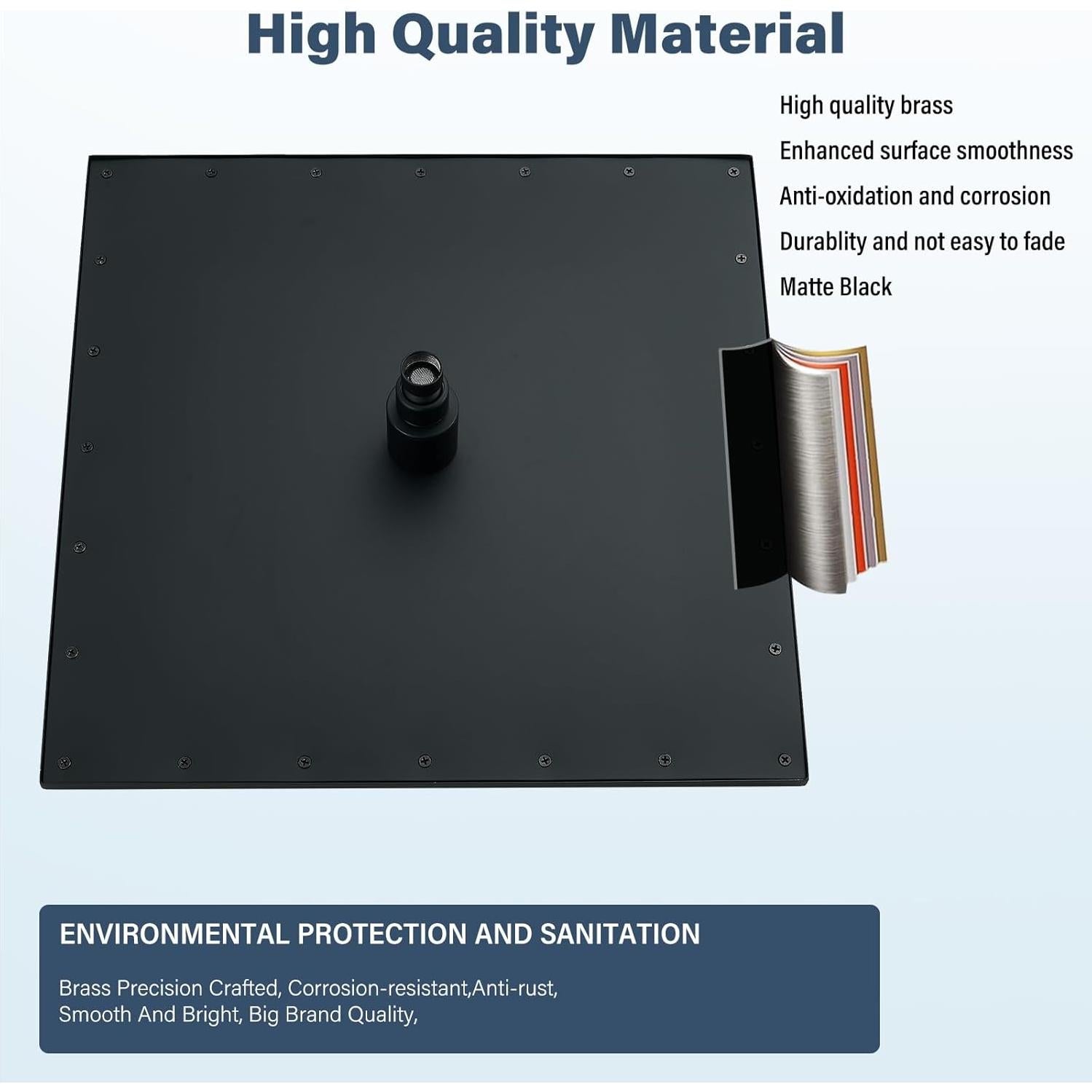 Cabezal de Ducha Cuadrado NeierThodore 30 CM LED Lluvia Cobre