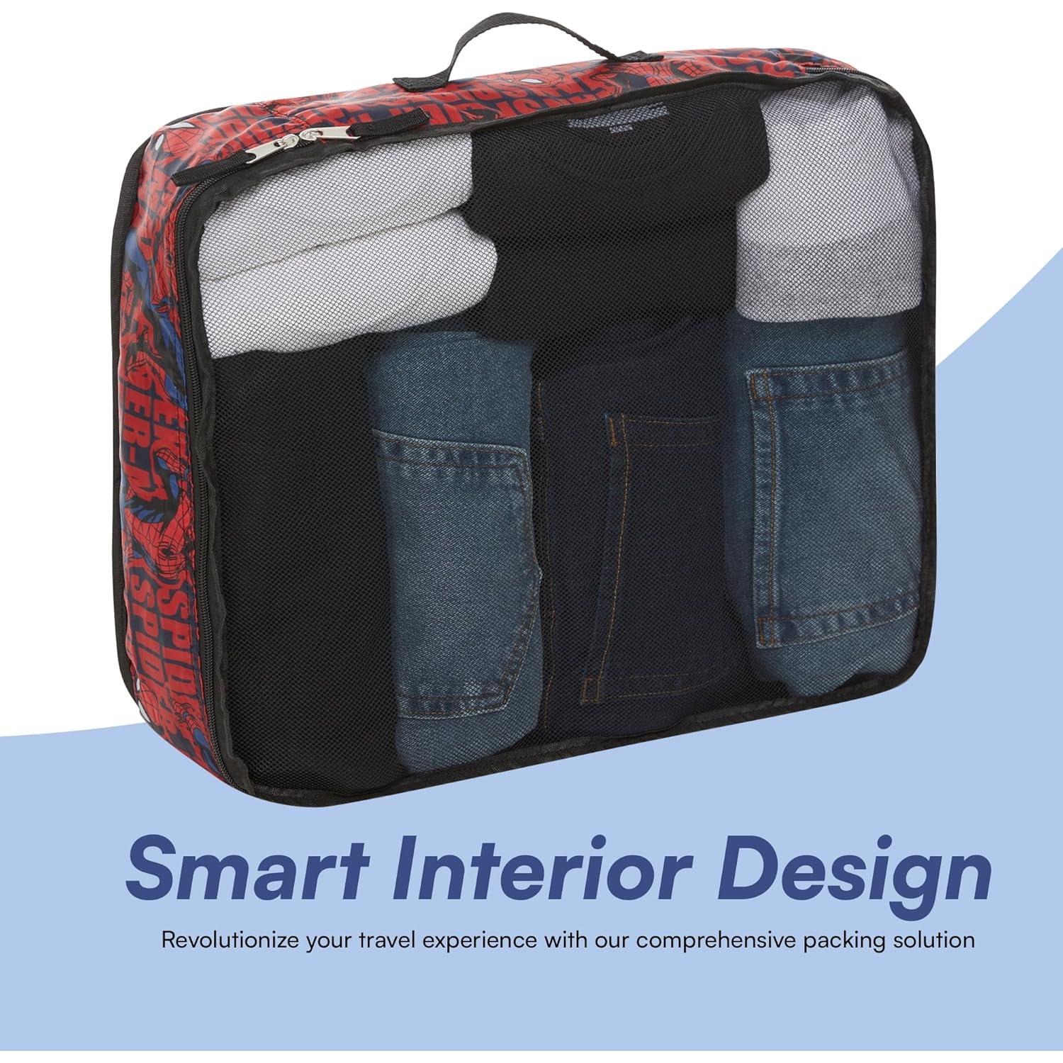 Set de Cubos de Empaque Marvel 5 Piezas - Spider-Man, Iron Man