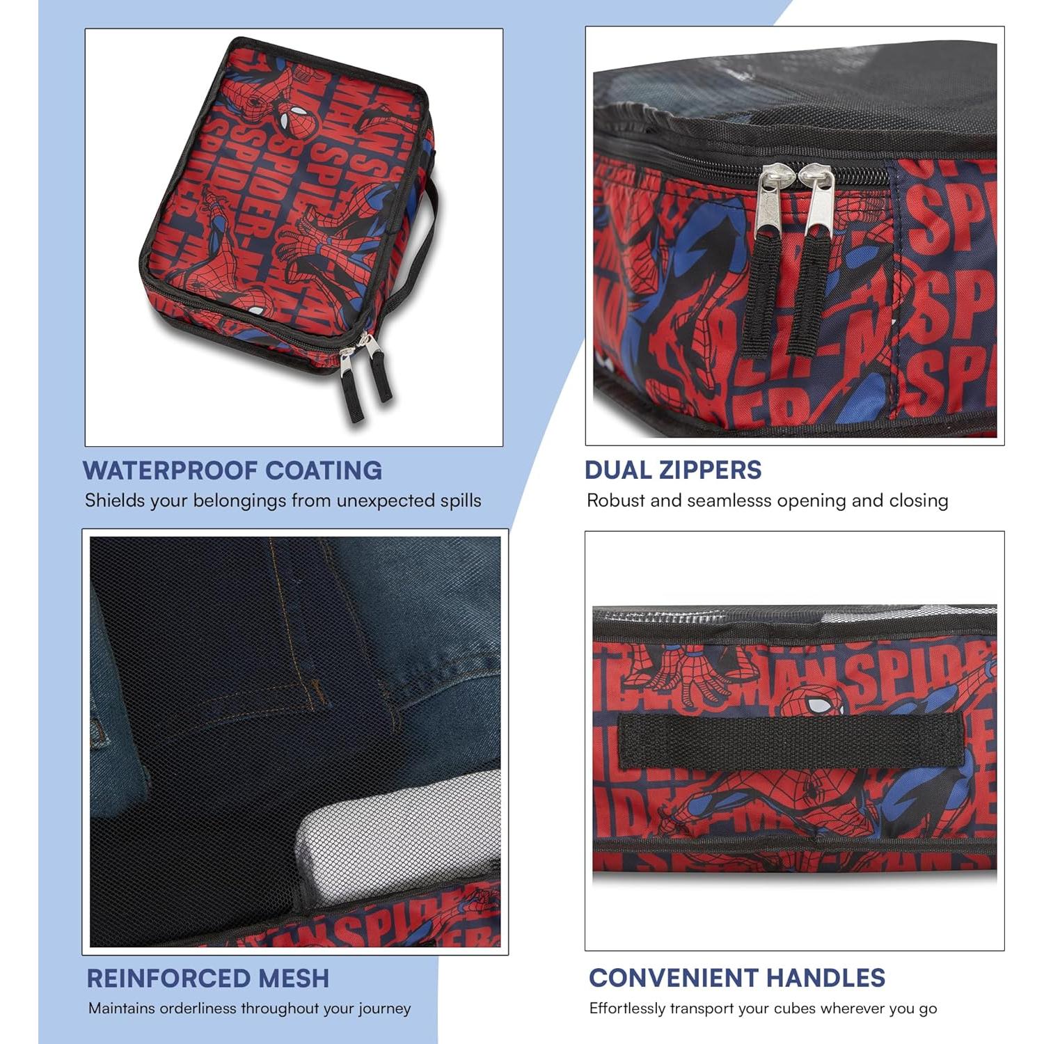 Set de Cubos de Empaque Marvel 5 Piezas - Spider-Man, Iron Man