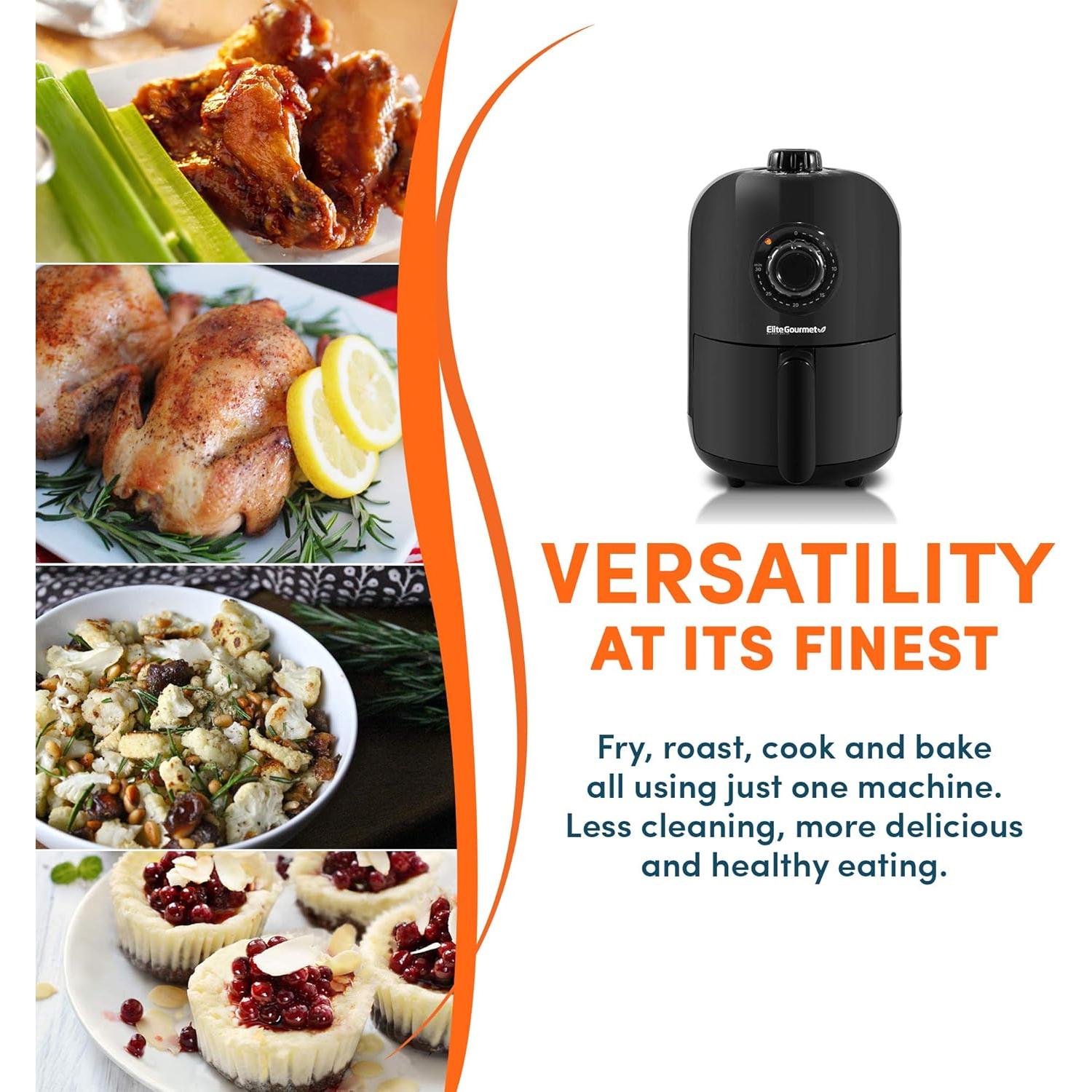 Freidora de Aire Elite Gourmet EAF1121 1.1L Sin Aceite