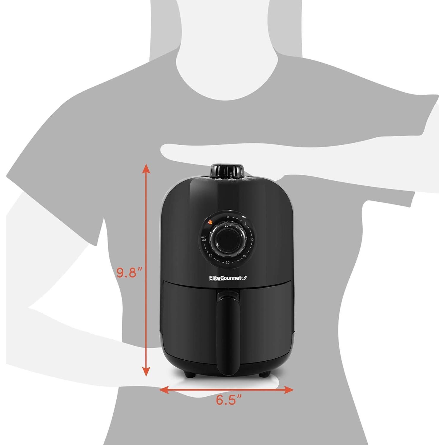 Freidora de Aire Elite Gourmet EAF1121 1.1L Sin Aceite