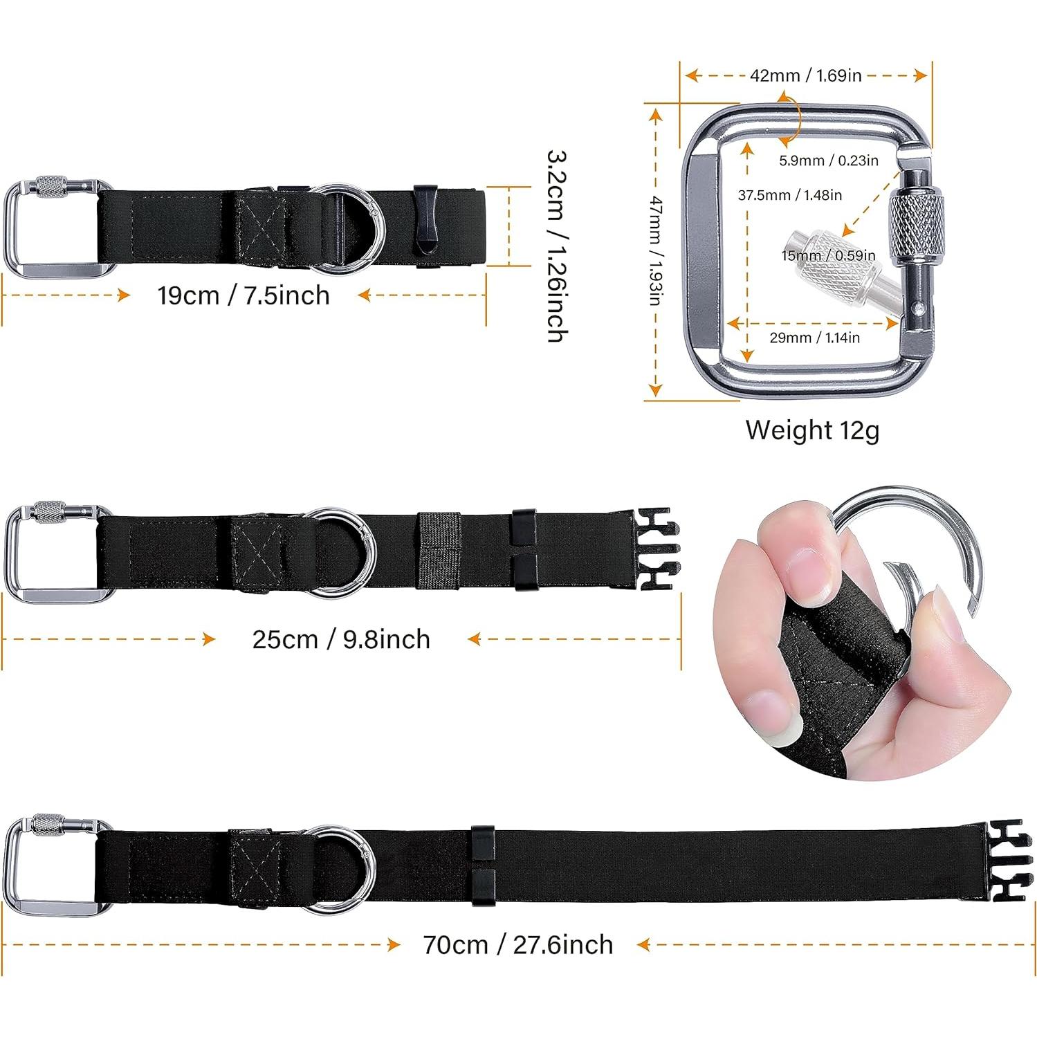 Correa de Equipaje Ajustable UOZL con Mosquetones y Ganchos