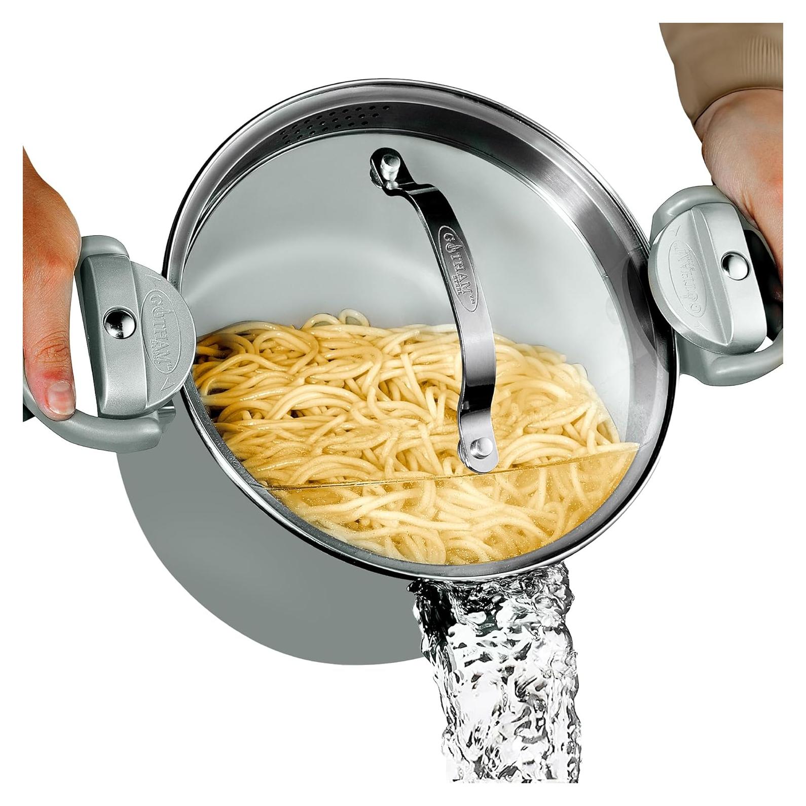 Olla de Pasta Gotham Steel 5 Cuartos Cerámica Antiadherente