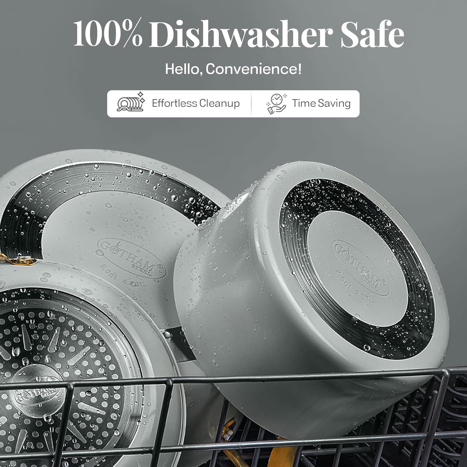 Olla de Pasta Gotham Steel 5 Cuartos Cerámica Antiadherente