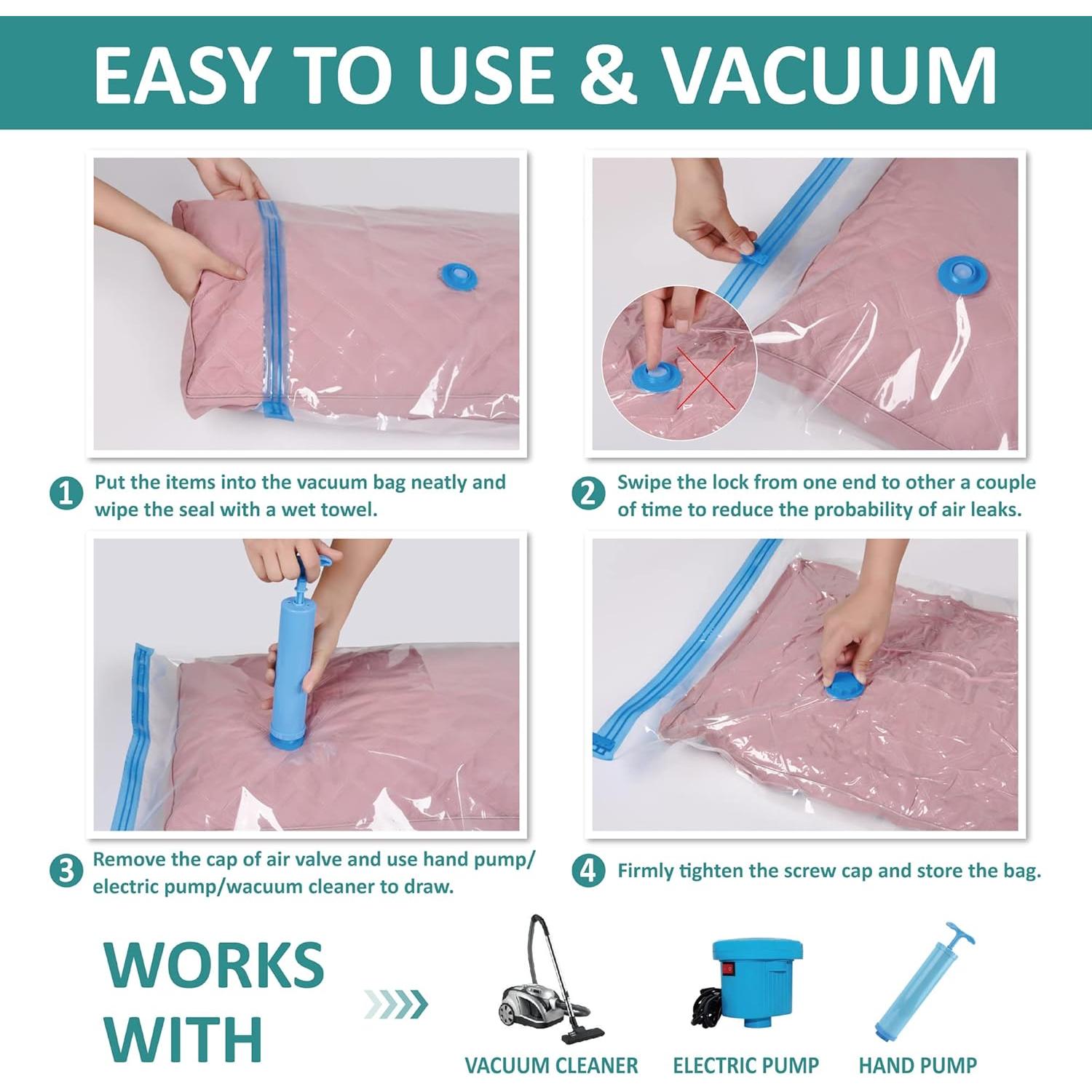 Paquete de 6 Bolsas de Almacenamiento al Vacío WOWSMART