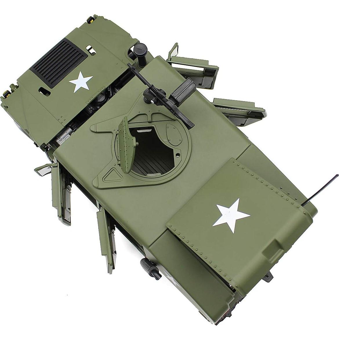 Coche a Escala 1:18 Fisca Vehículo Militar Verde Diecast