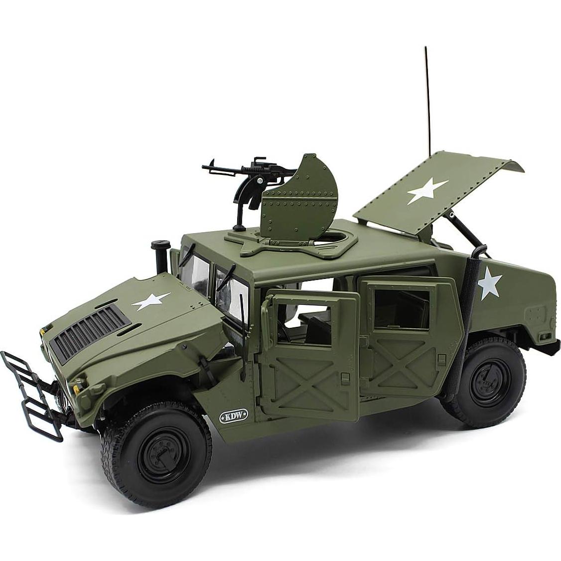Coche a Escala 1:18 Fisca Vehículo Militar Verde Diecast
