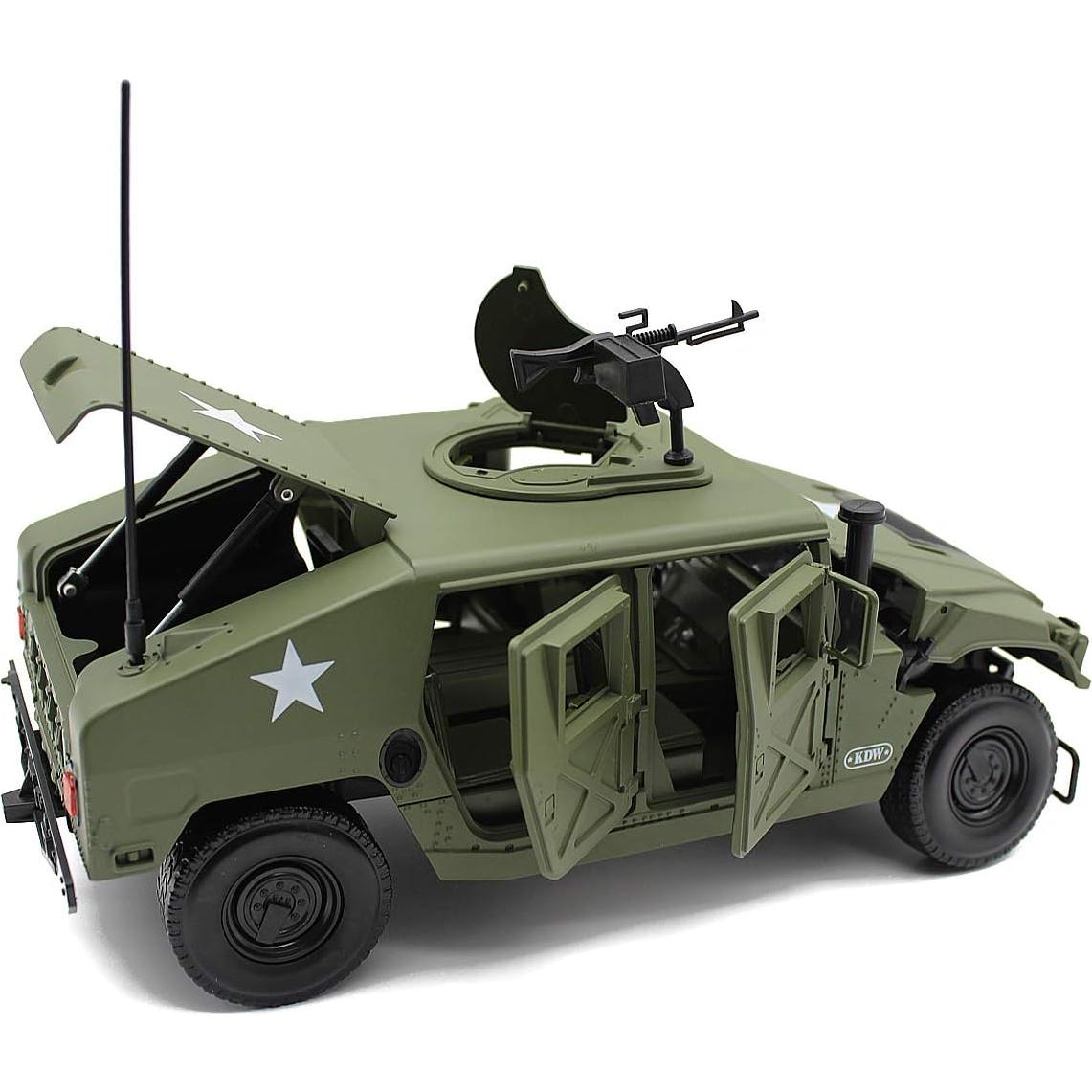 Coche a Escala 1:18 Fisca Vehículo Militar Verde Diecast