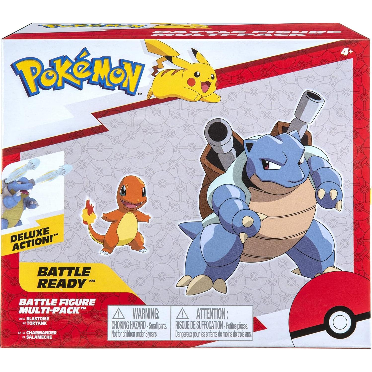 Paquete de Figuras de Batalla Pokémon Blastoise y Charmander