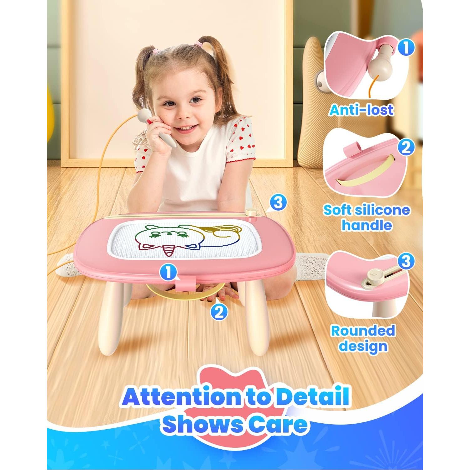 Tablero Magnético Seimome Rosa 33.4x27.1cm para Niños