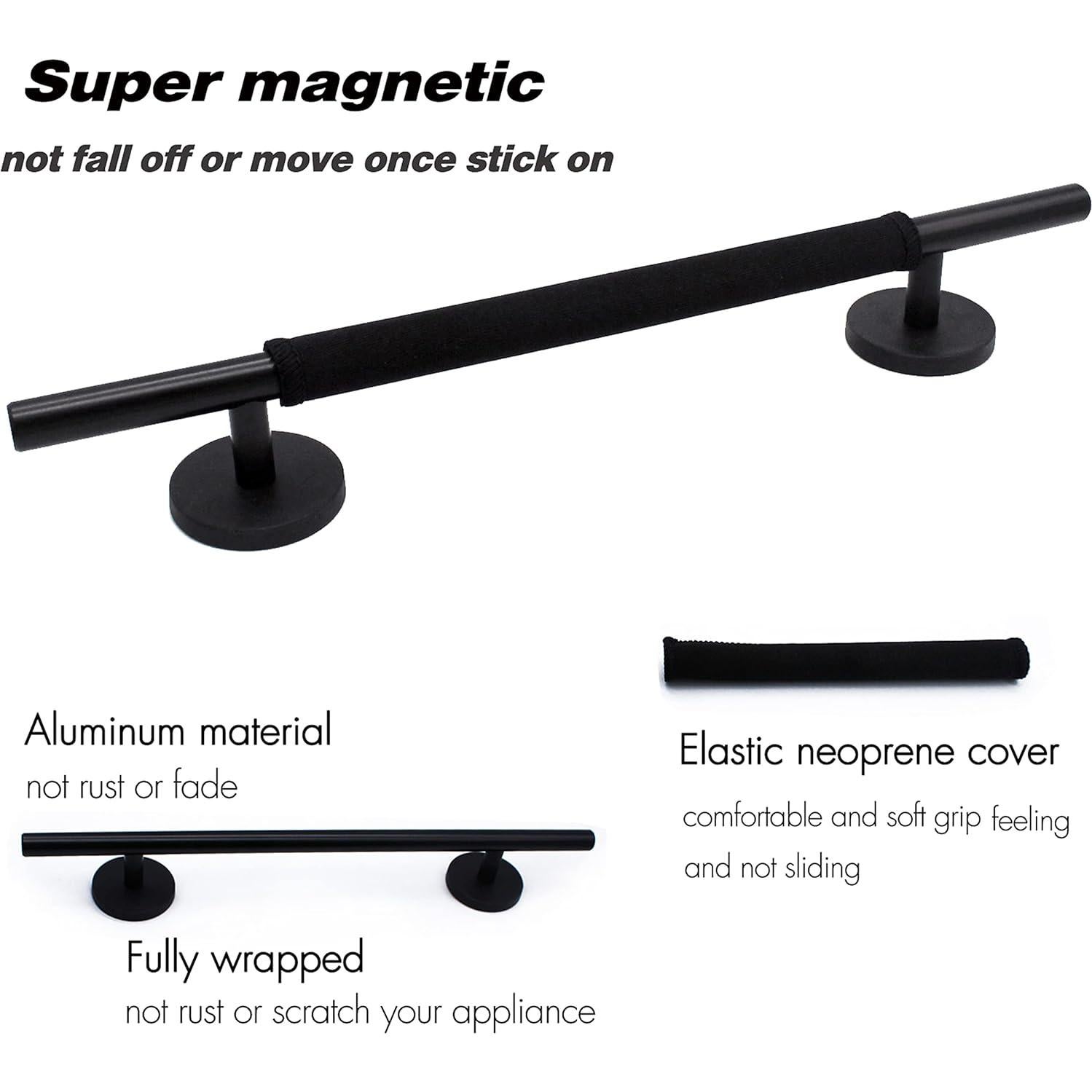 Mango Magnético para Refrigerador Spidfee 30 cm Negro