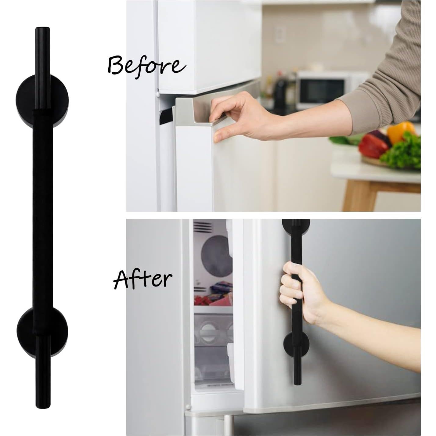 Mango Magnético para Refrigerador Spidfee 30 cm Negro