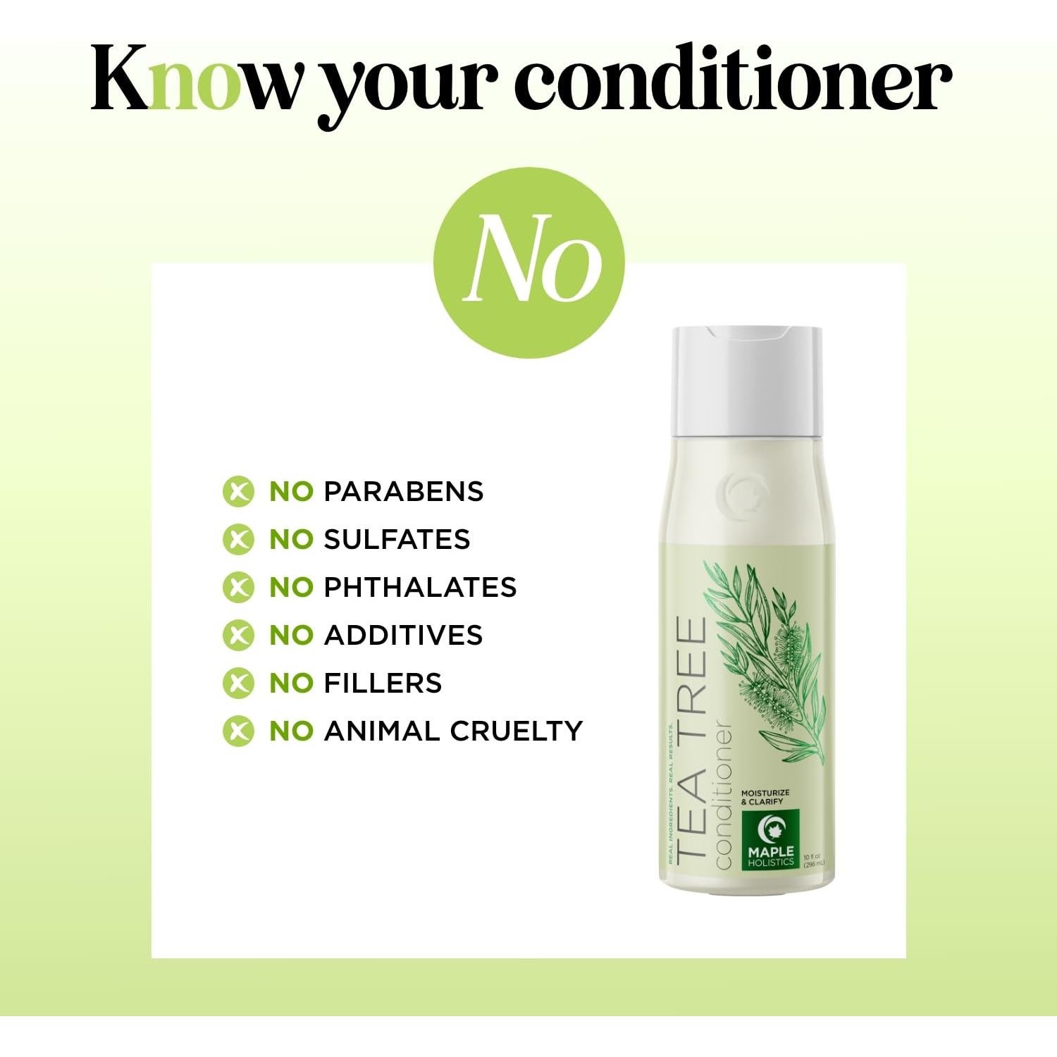 Acondicionador Maple Holistics 295ml Árbol de Té para Cabello Seco