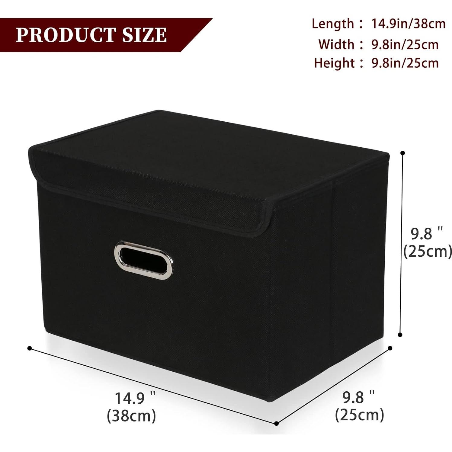 Cubo de Almacenamiento Plegable STOREONE 3 Pcs Negro 14.9L
