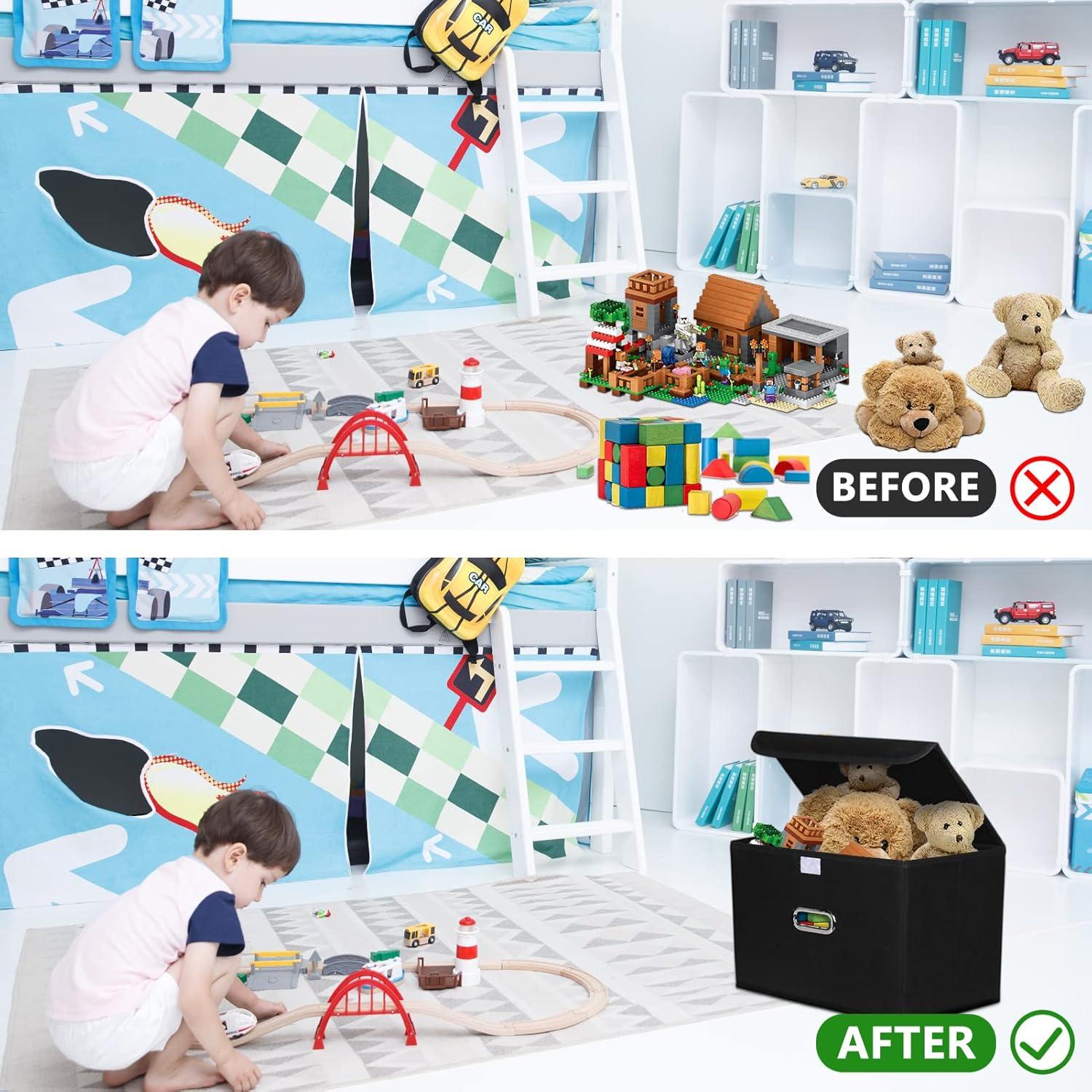 Cubo de Almacenamiento Plegable STOREONE 3 Pcs Negro 14.9L