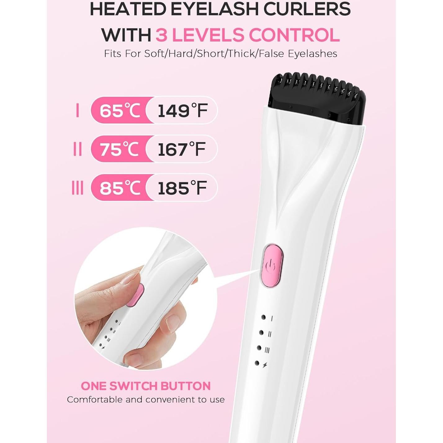 Rizador de Pestañas Eléctrico SMILING SHARK ES-01 3 Modos Calor