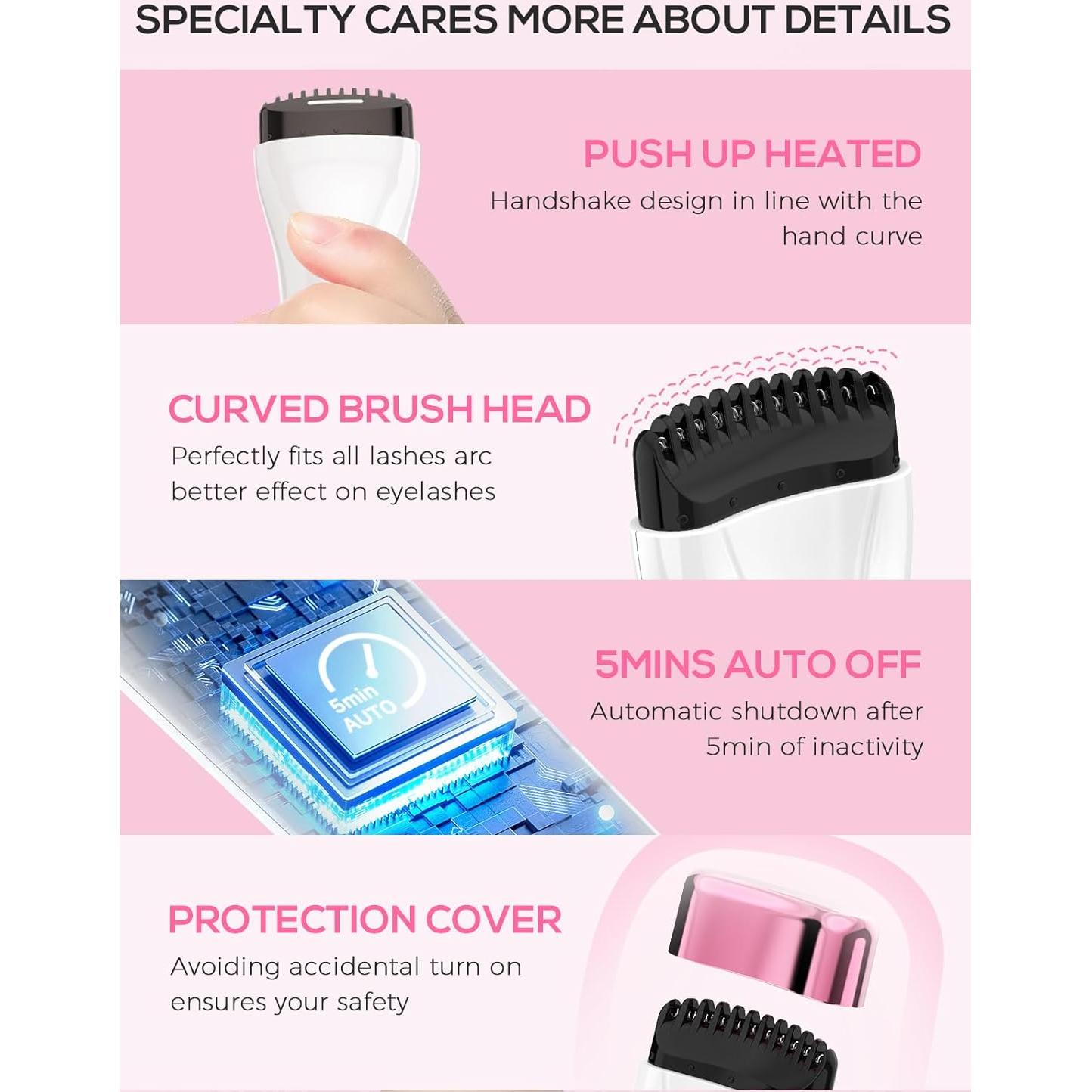 Rizador de Pestañas Eléctrico SMILING SHARK ES-01 3 Modos Calor