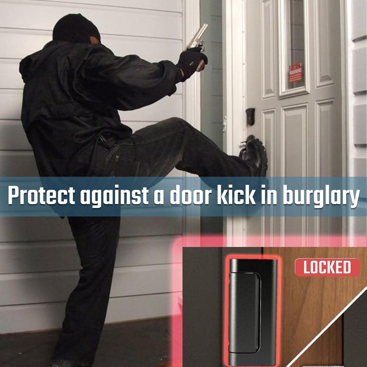 Cerradura de Refuerzo de Seguridad GreaTalent 2Pack Aluminio Negro