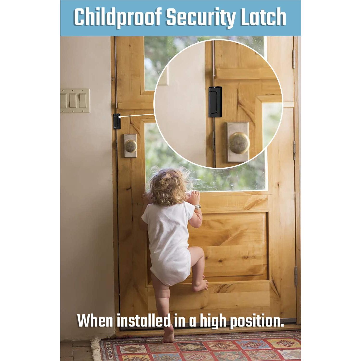 Cerradura de Refuerzo de Seguridad GreaTalent 2Pack Aluminio Negro