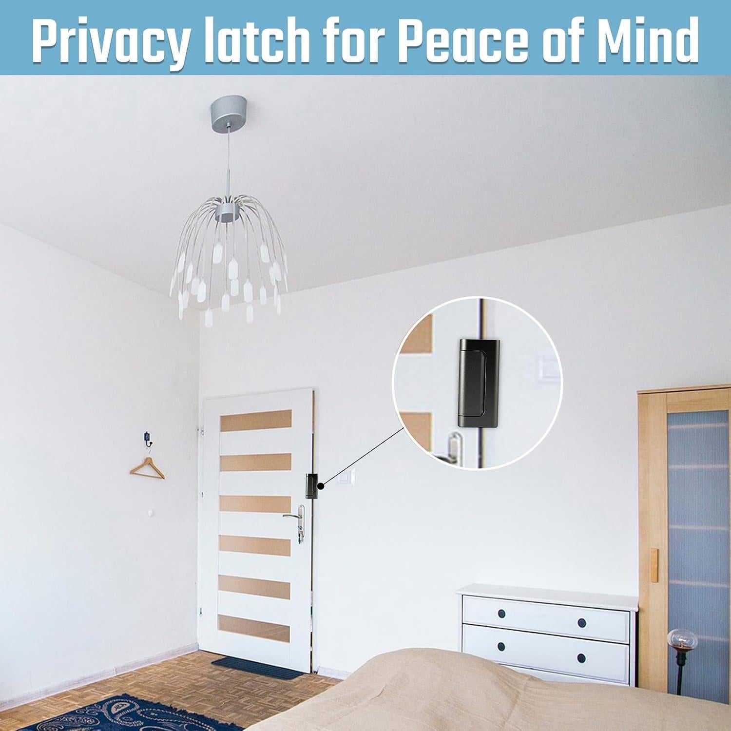 Cerradura de Refuerzo de Seguridad GreaTalent 2Pack Aluminio Negro