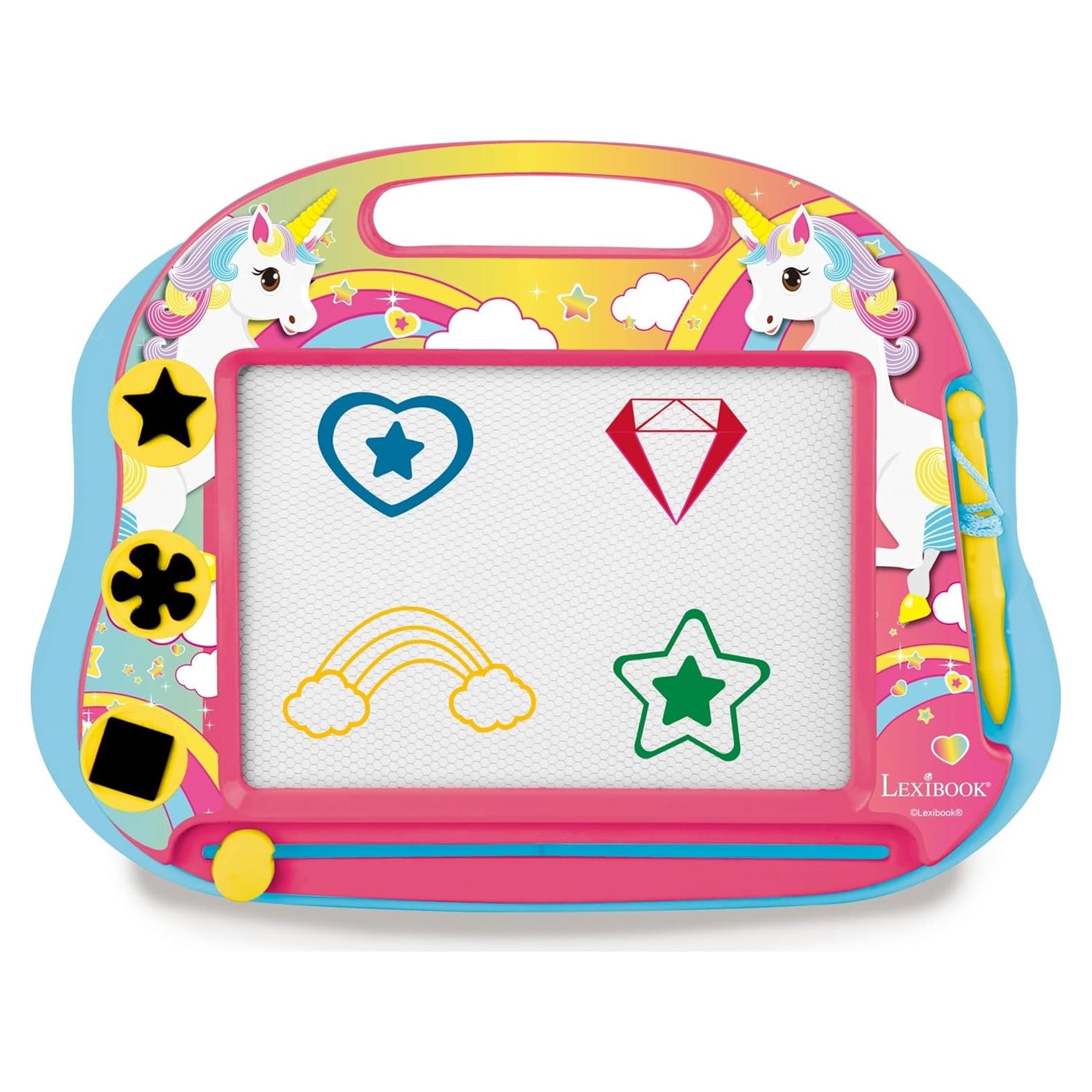 Pizarra Magnética Mágica LEXiBOOK Unicornio Rosa/Azul
