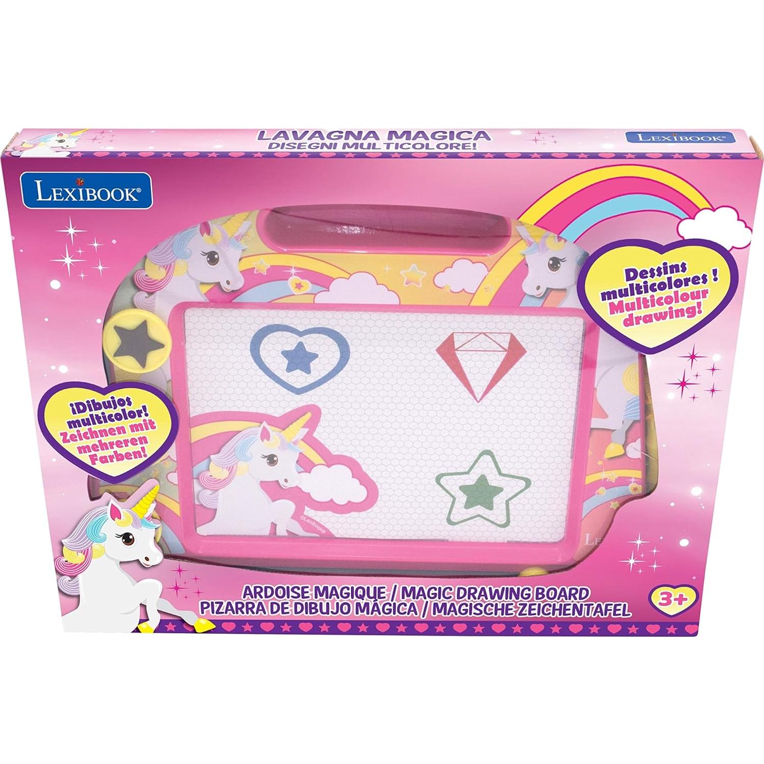 Pizarra Magnética Mágica LEXiBOOK Unicornio Rosa/Azul