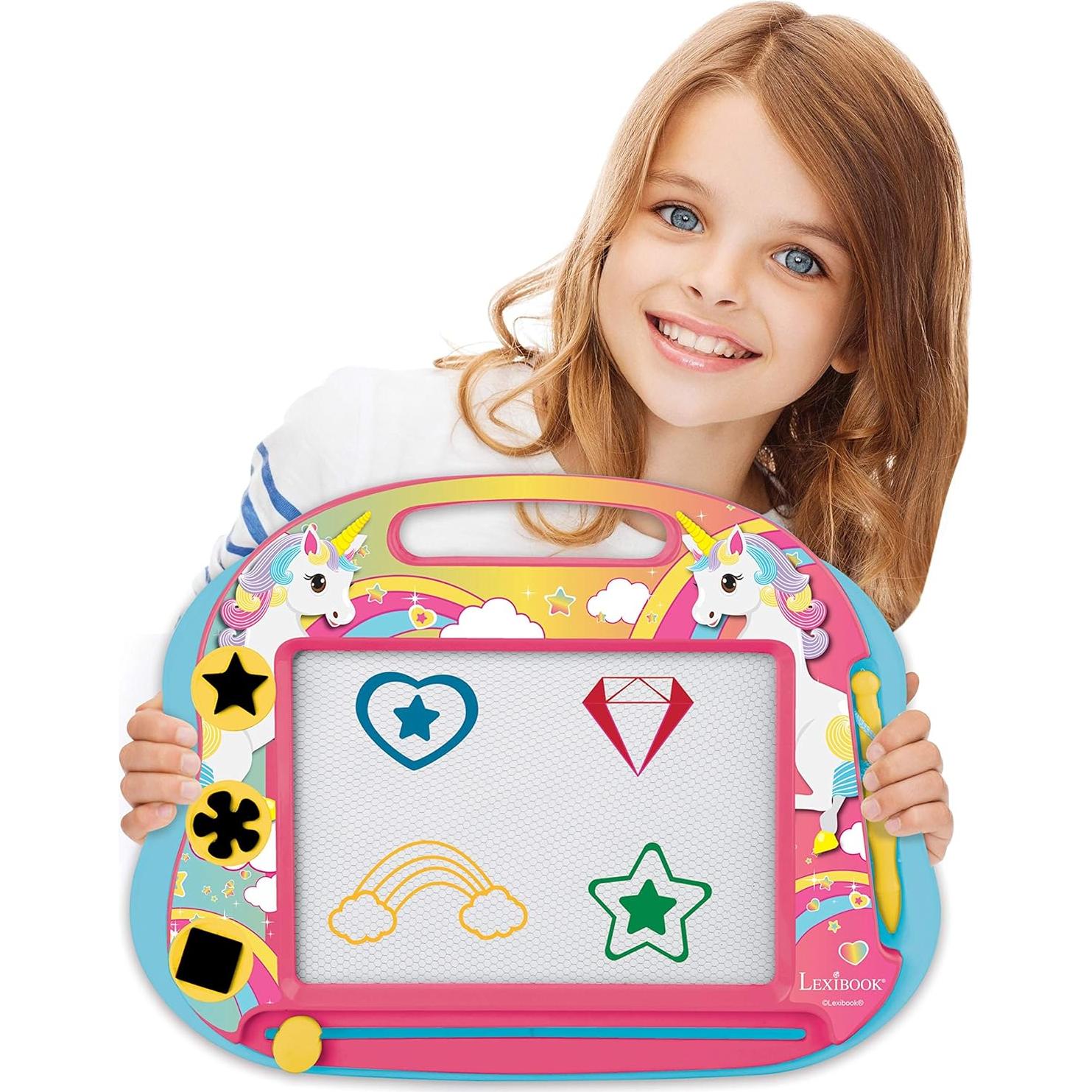 Pizarra Magnética Mágica LEXiBOOK Unicornio Rosa/Azul