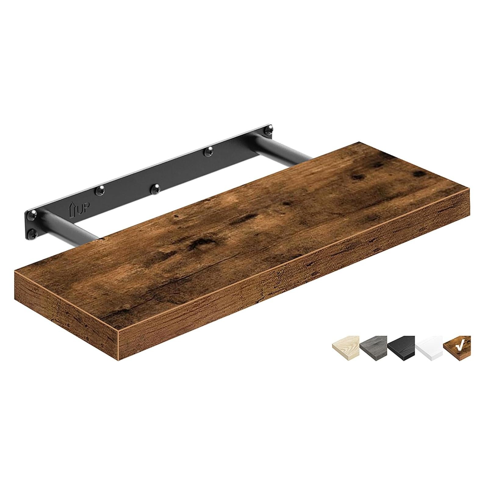 Estante Flotante QEEIG 40x17 cm para Pared Marrón