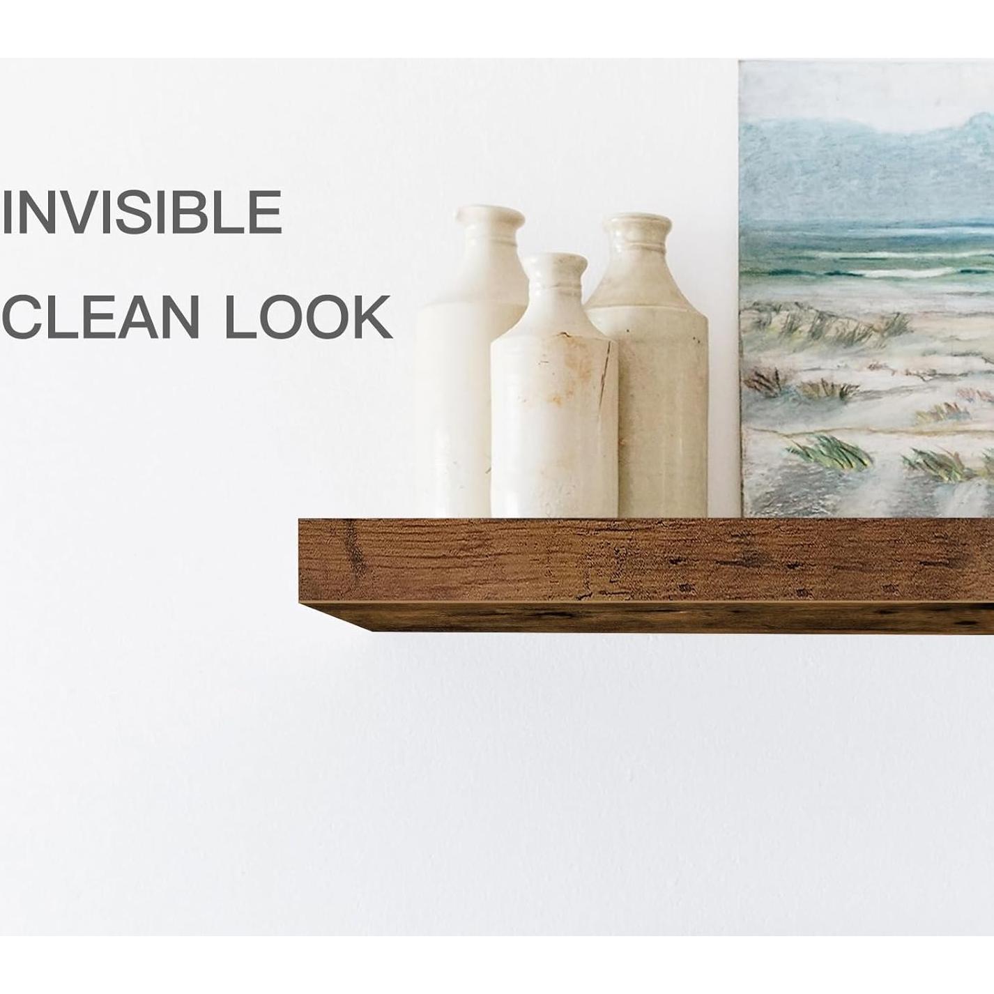 Estante Flotante QEEIG 40x17 cm para Pared Marrón