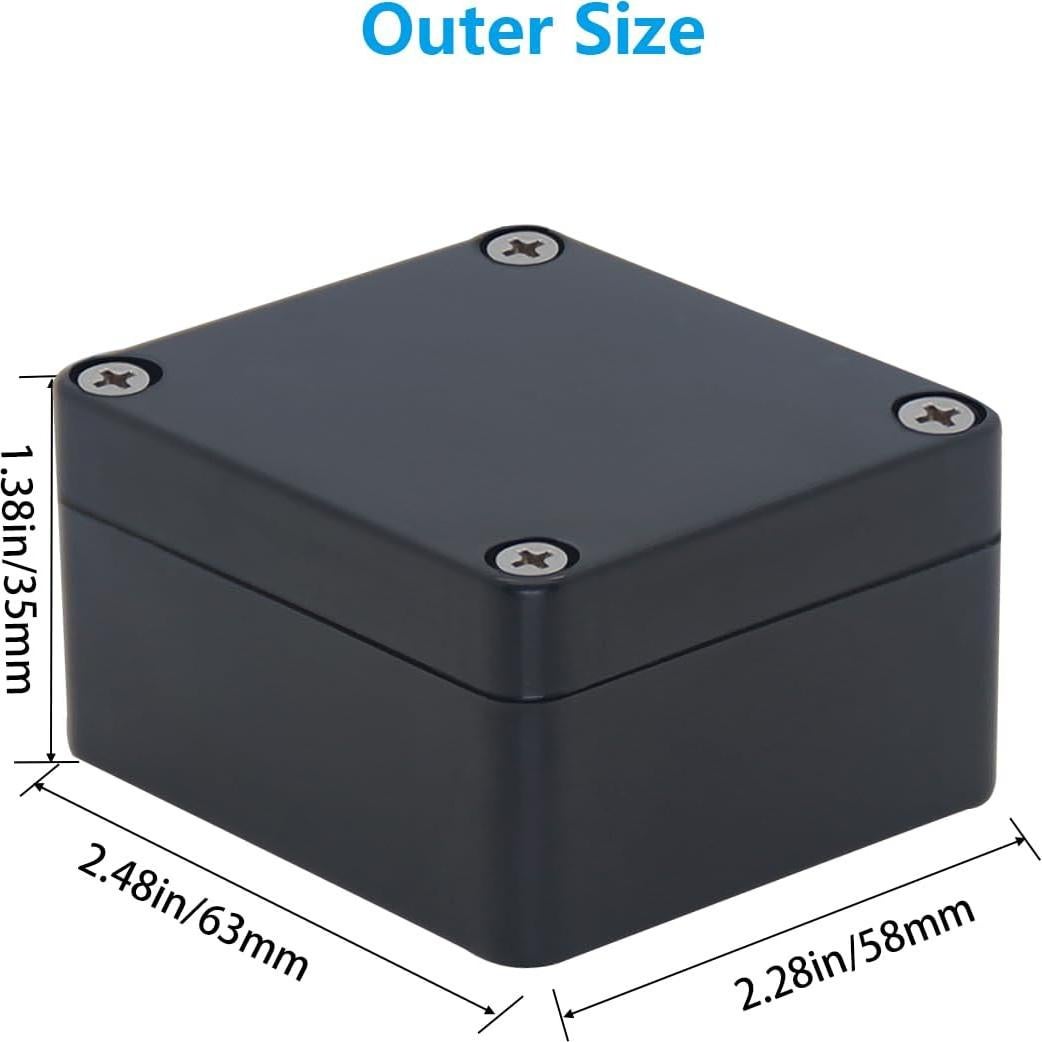 Caja de Proyecto Impermeable IP67 Otdorpatio Negra 63x58x35mm
