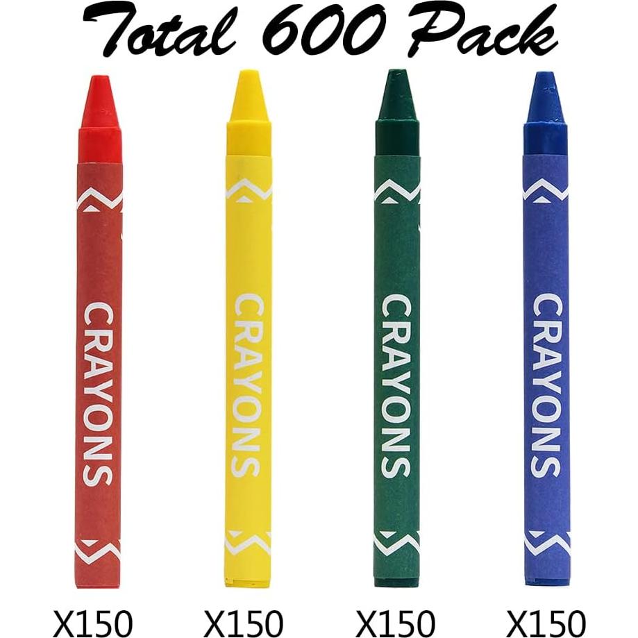 Crayones Madisi a Granel 600 Unidades 4 Colores