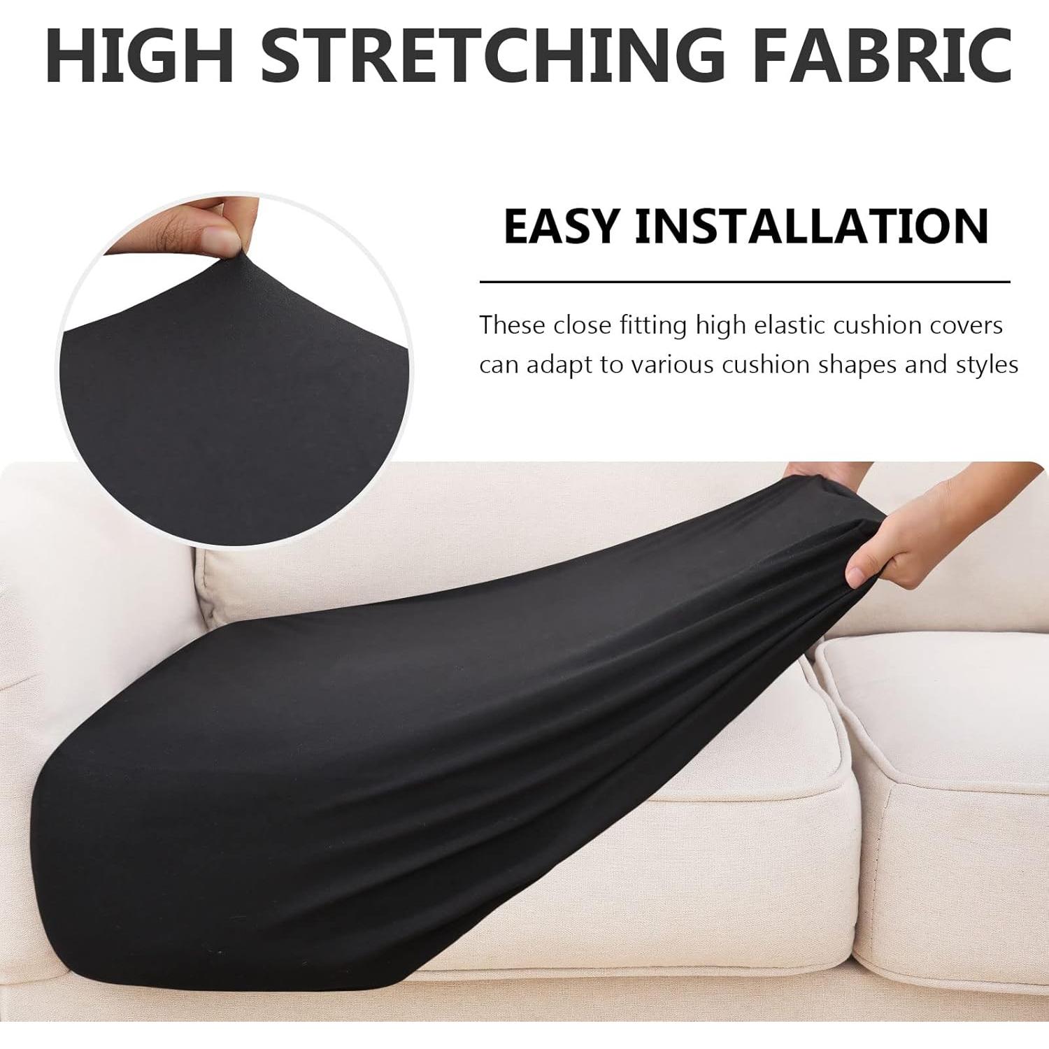 Funda de Cojín Impermeable Hyha para Sofá Negro 63.5x73.7cm